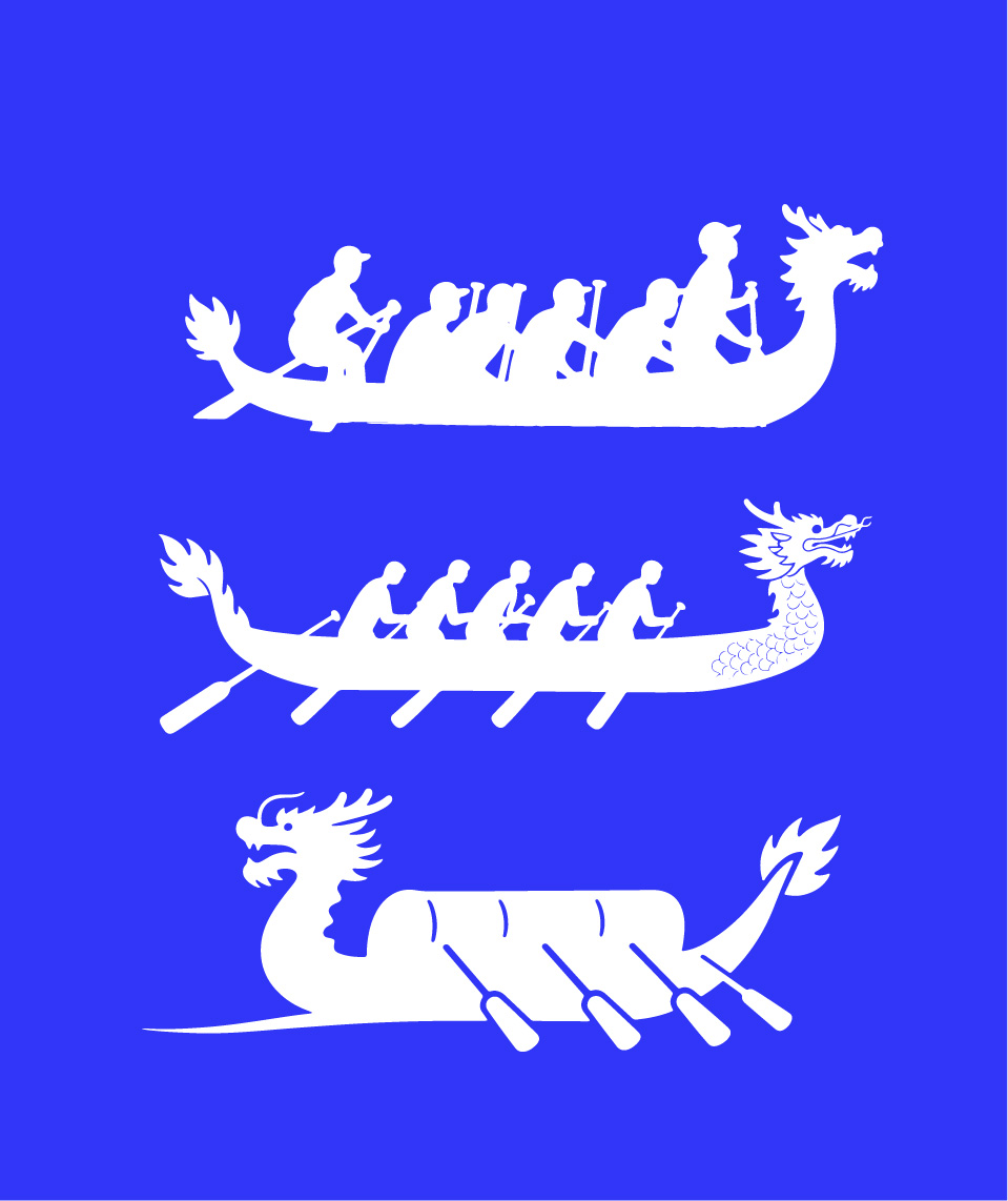 端午节赛龙舟人物剪影