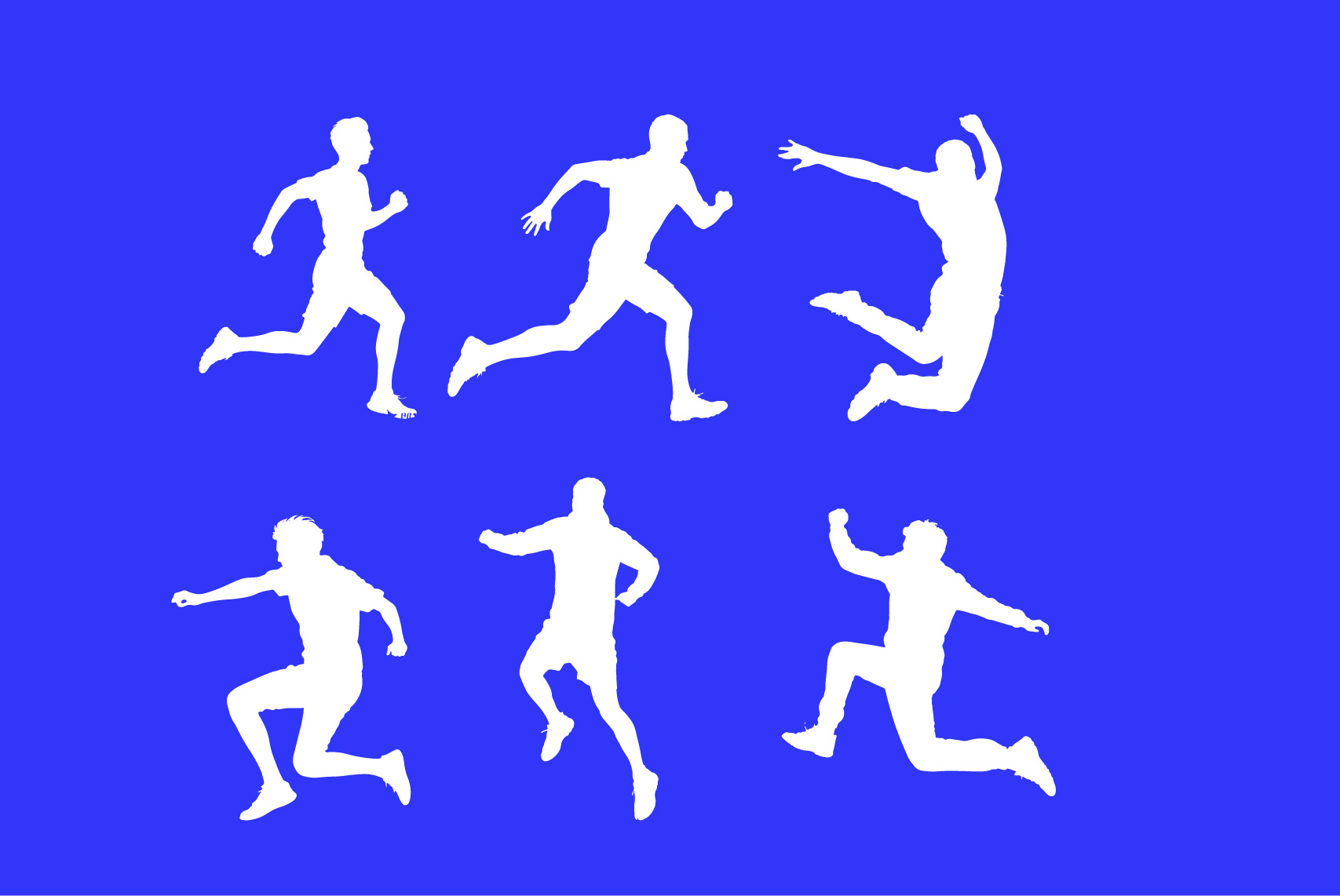 青年节运动奔跑跳跃奔跑人物剪影