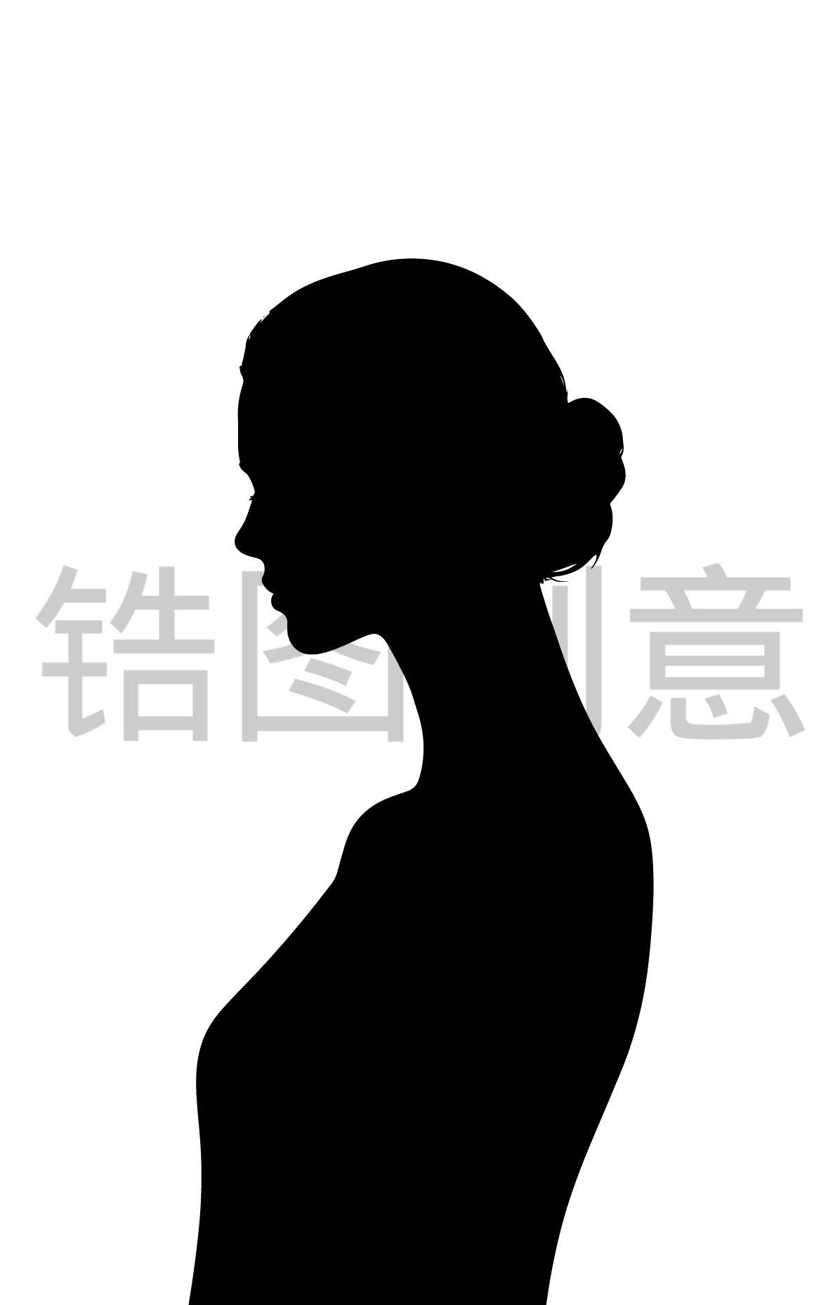 母亲节妇女节女生女性人物剪影元素