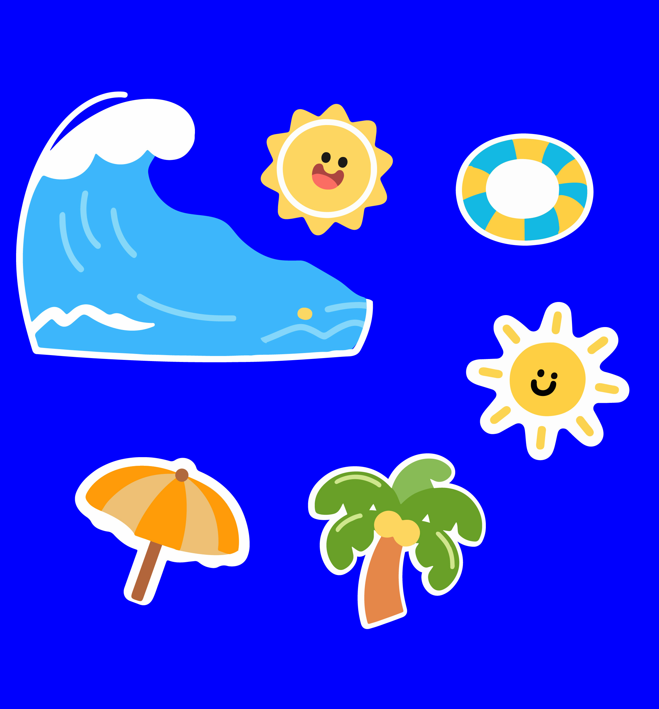 夏天卡通商业活动异形kt板贴片元素