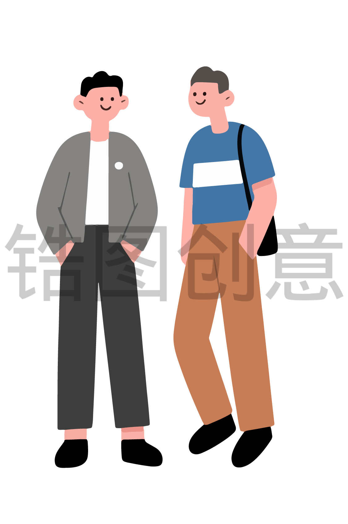 卡通系列-插画卡通人物男女贴纸