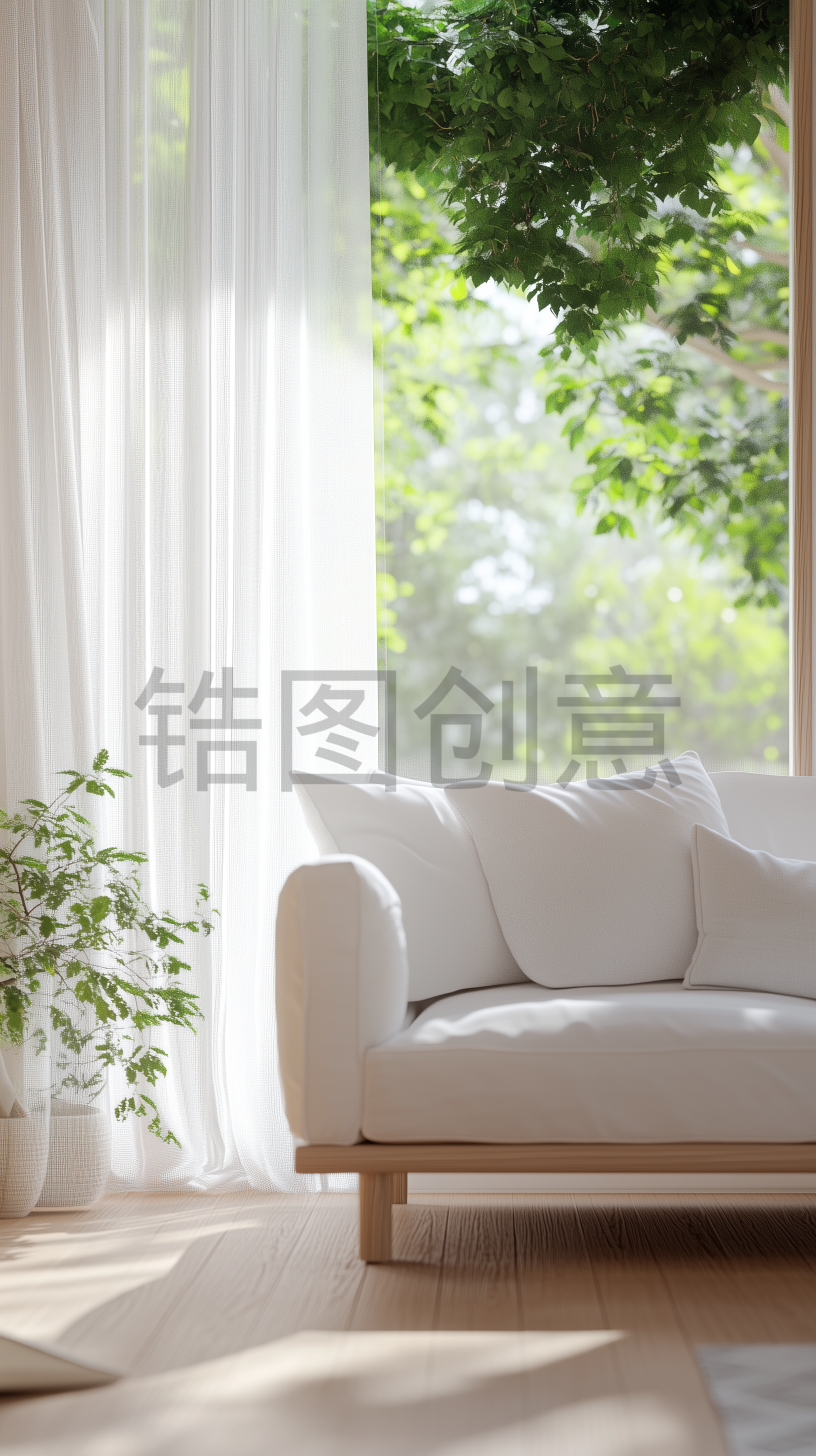 锆图创意-通用电商简约风清新家居室内房间场景