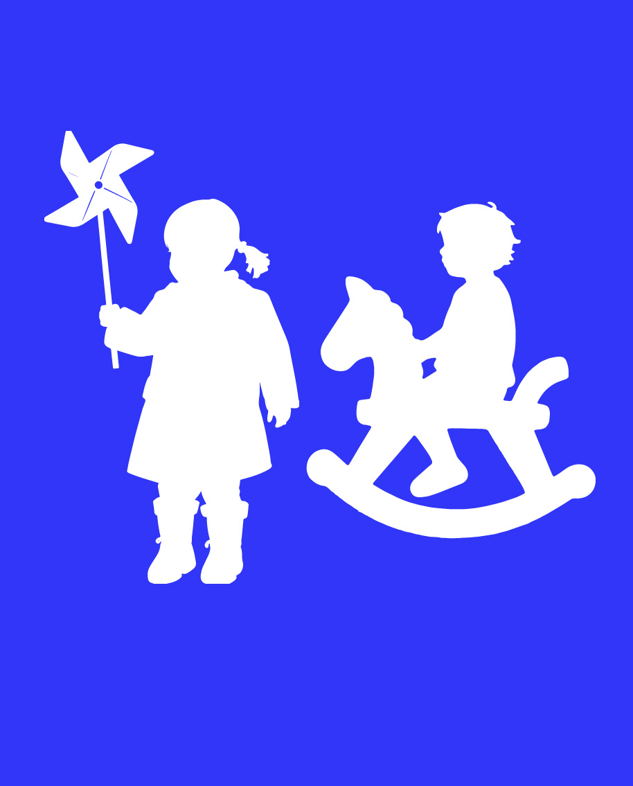 锆图创意-儿童节玩风车骑木马趣味元素