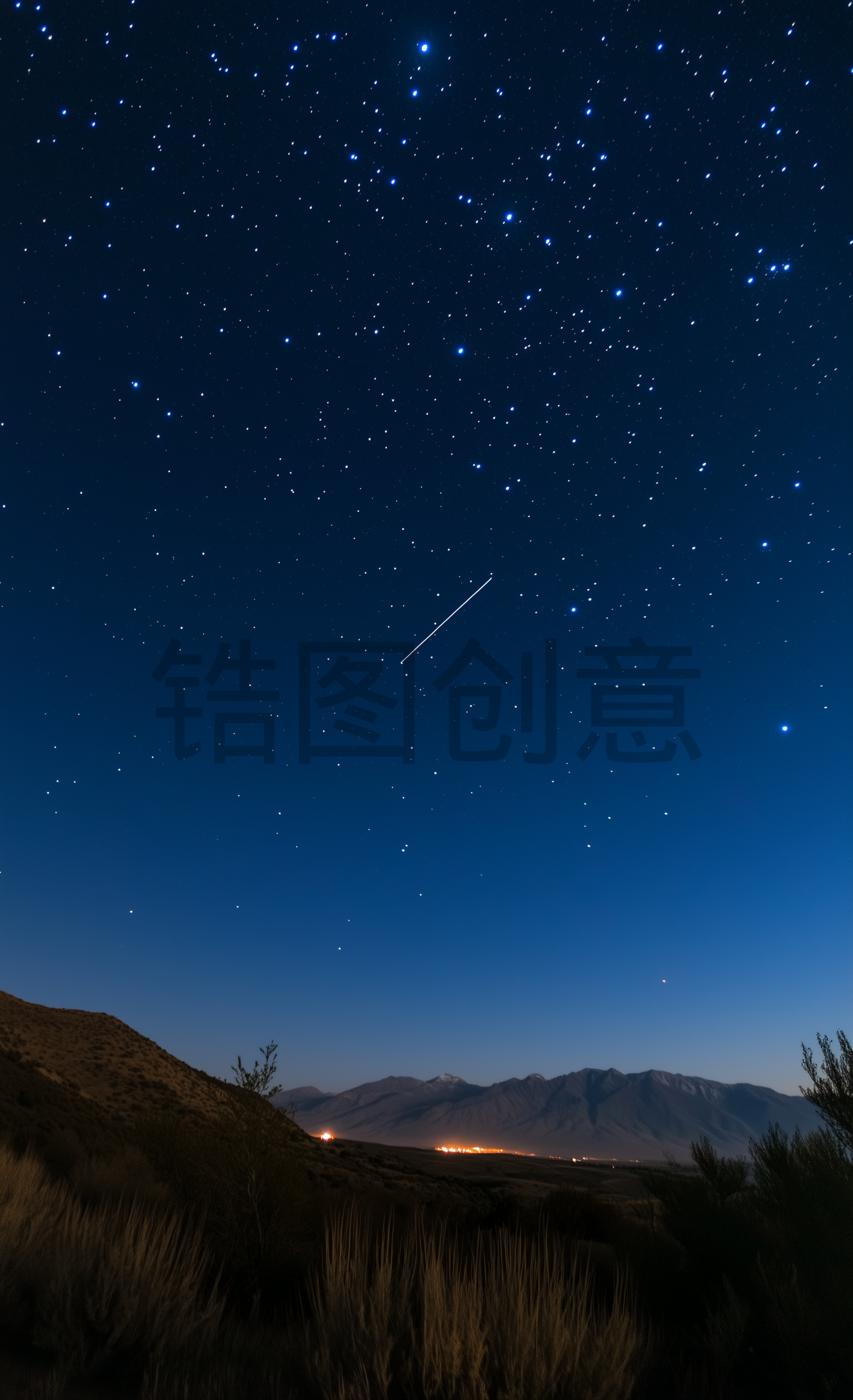 大自然夜晚户外公路夜空星空