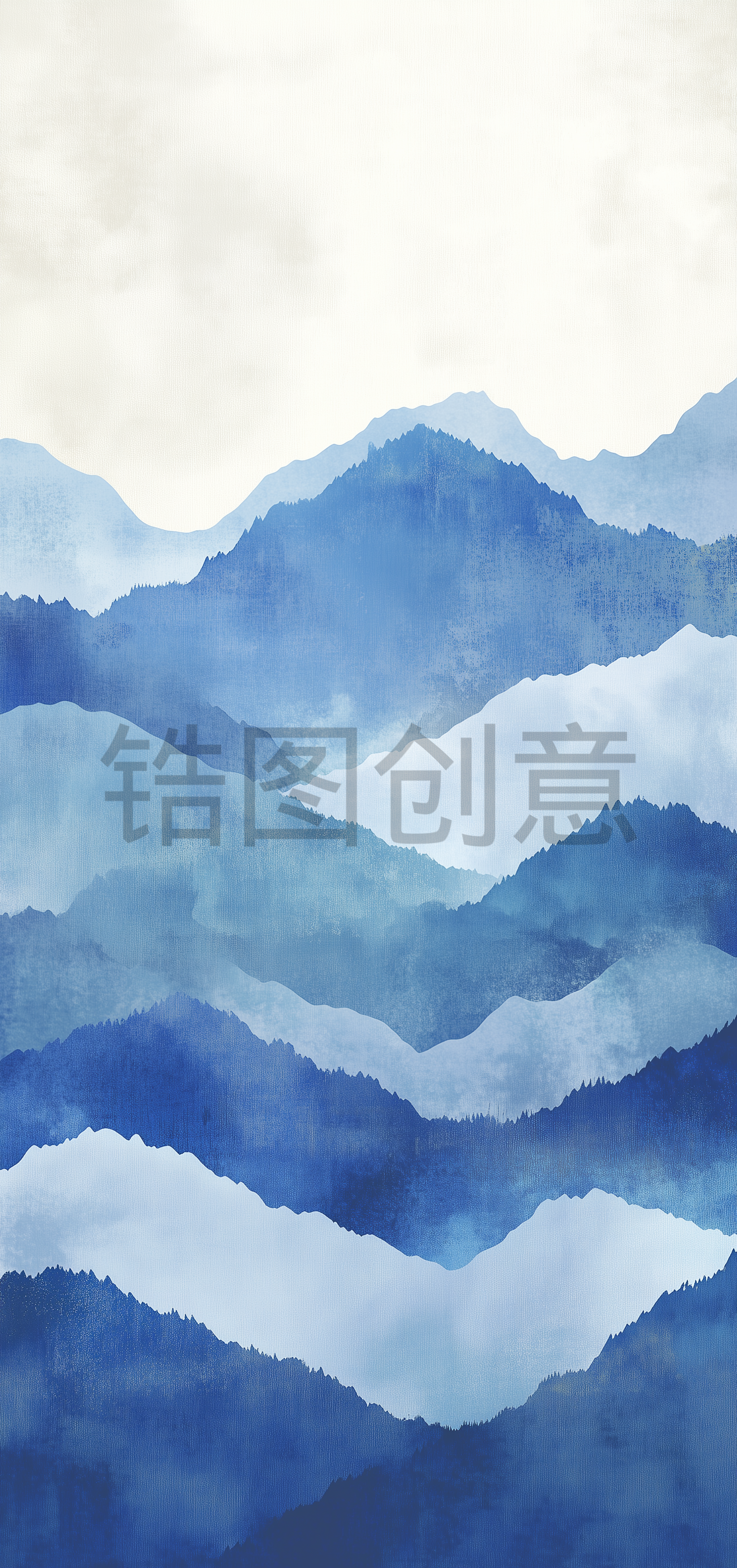 蓝色抽象曲线背景