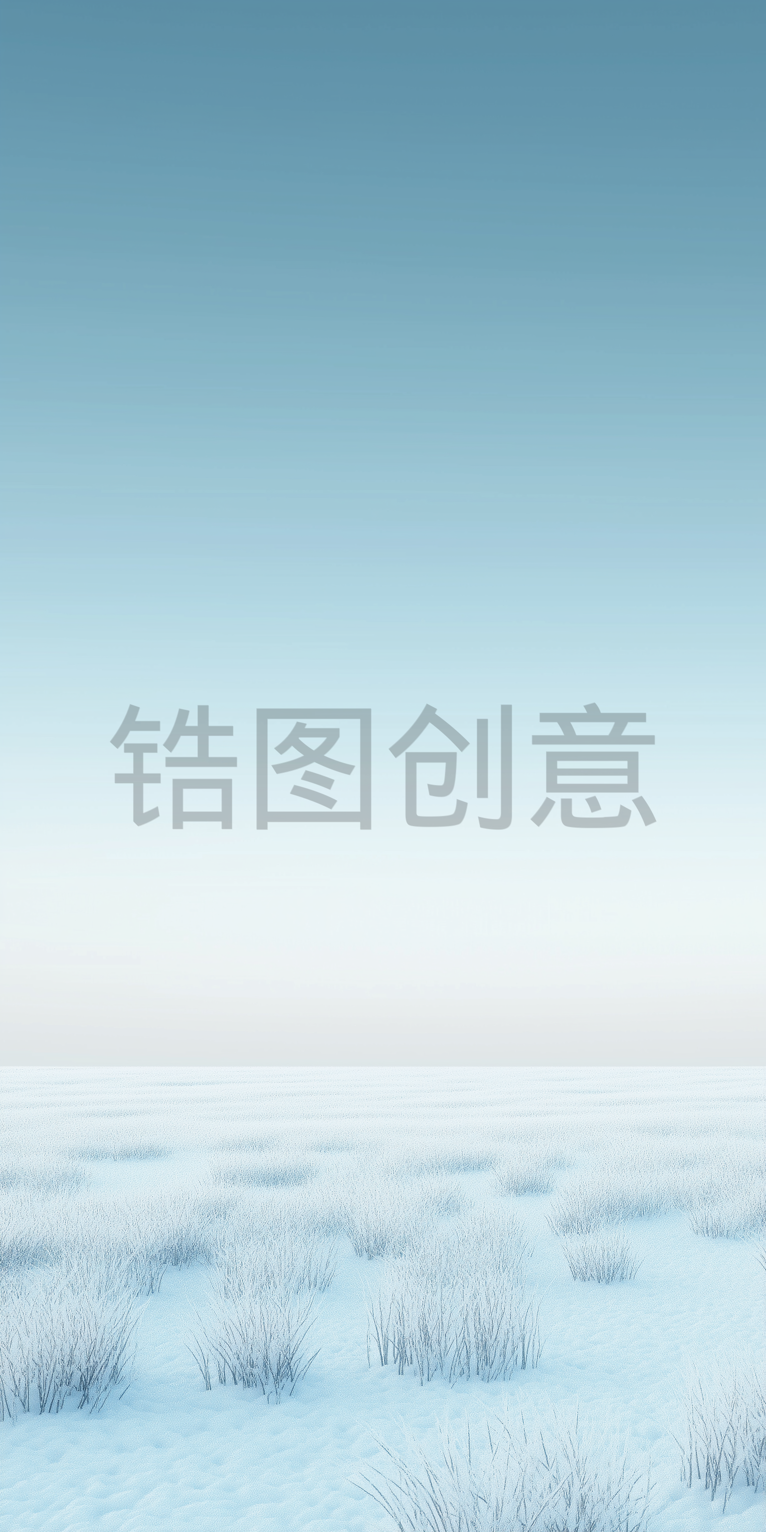 锆图创意-冬日冬天风光系列肌理草地天空背景