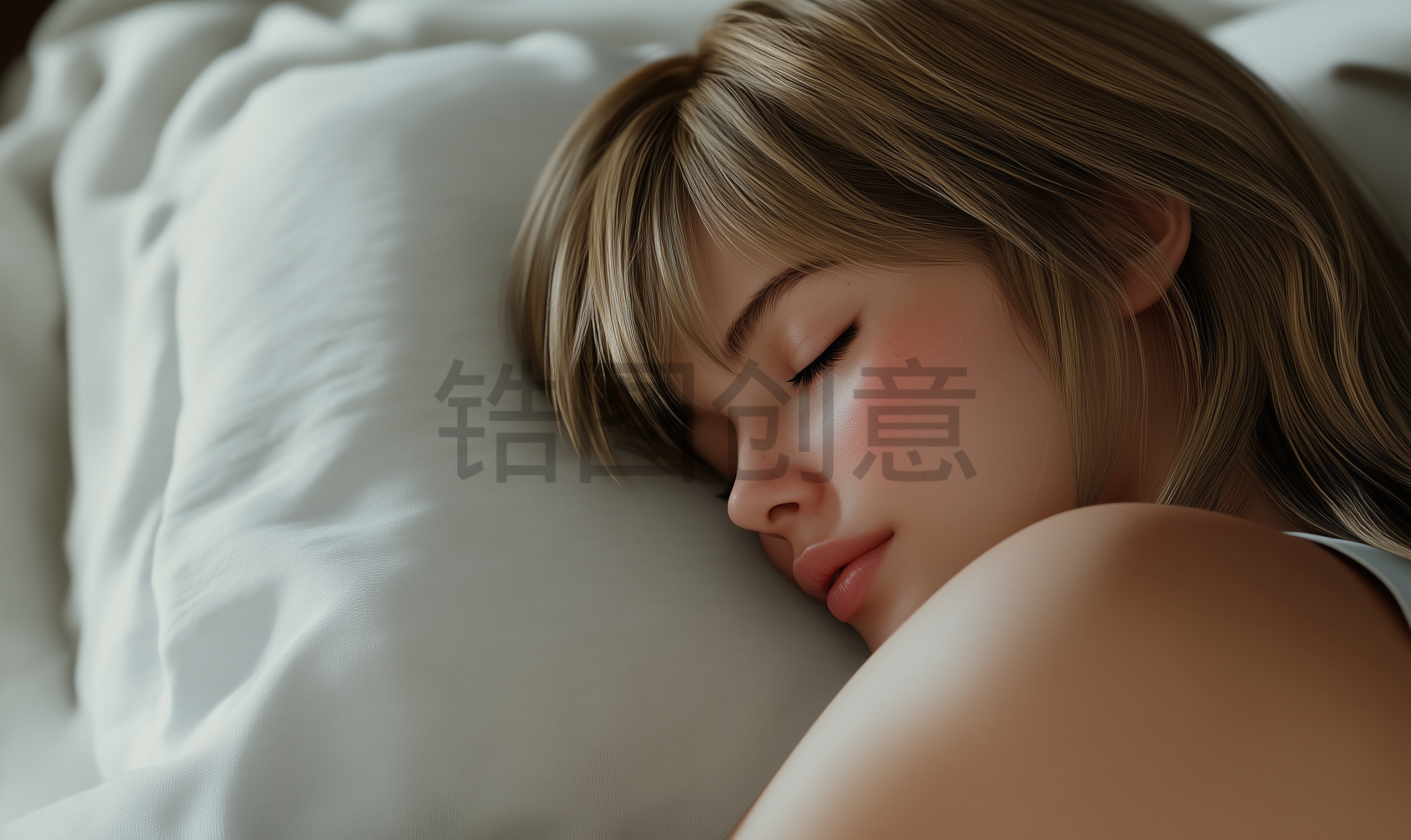 熟睡睡觉中女生女模特