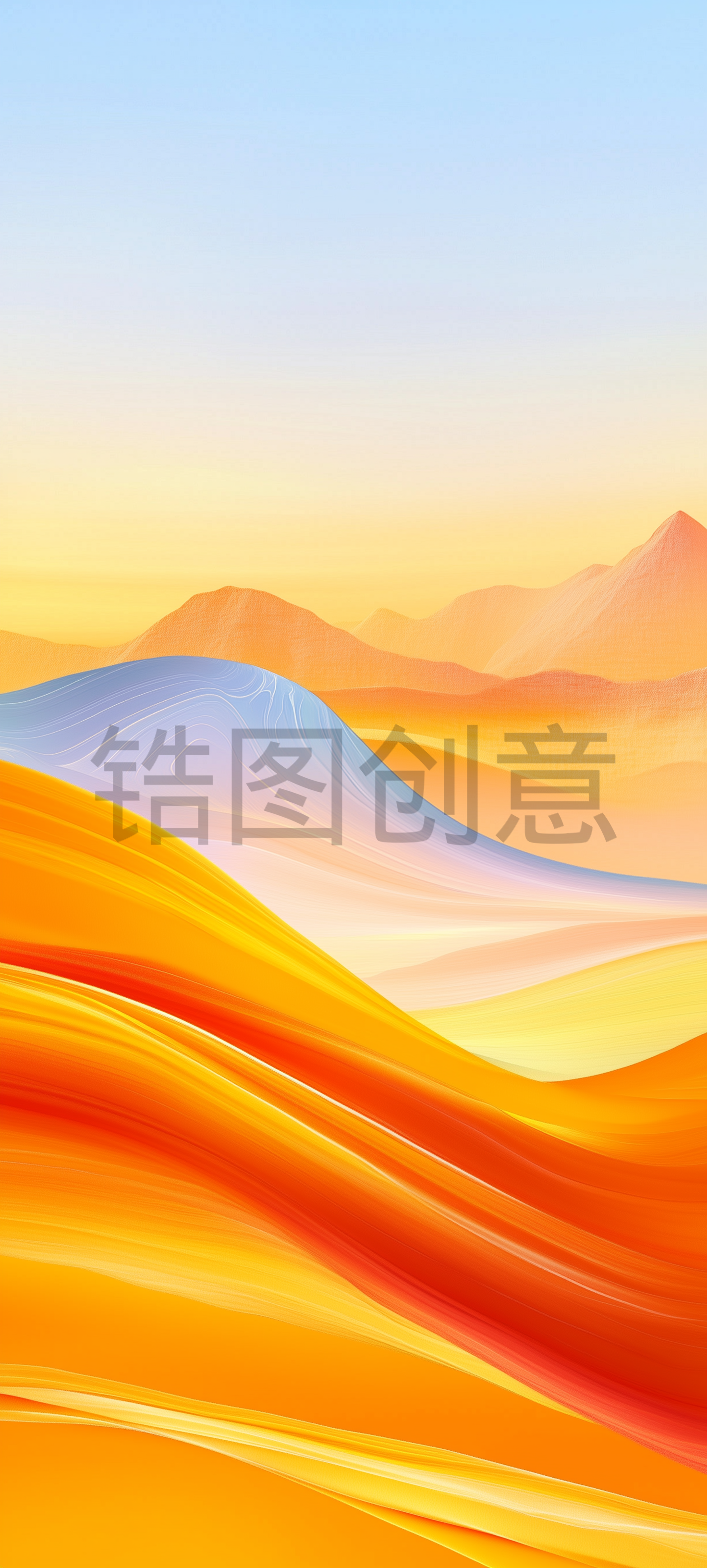 橙色和蓝色的梯度抽象纹理背景