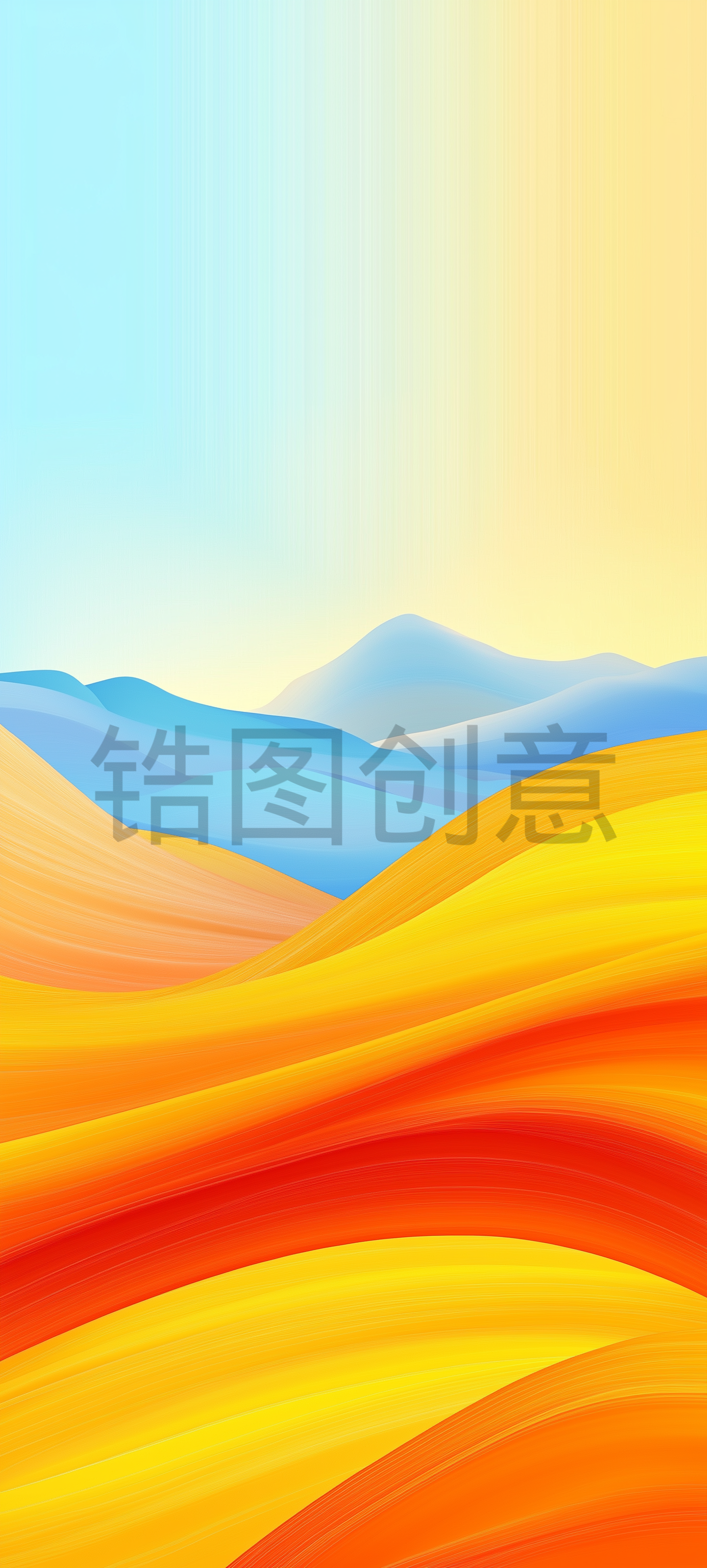 橙色和蓝色的梯度抽象纹理背景