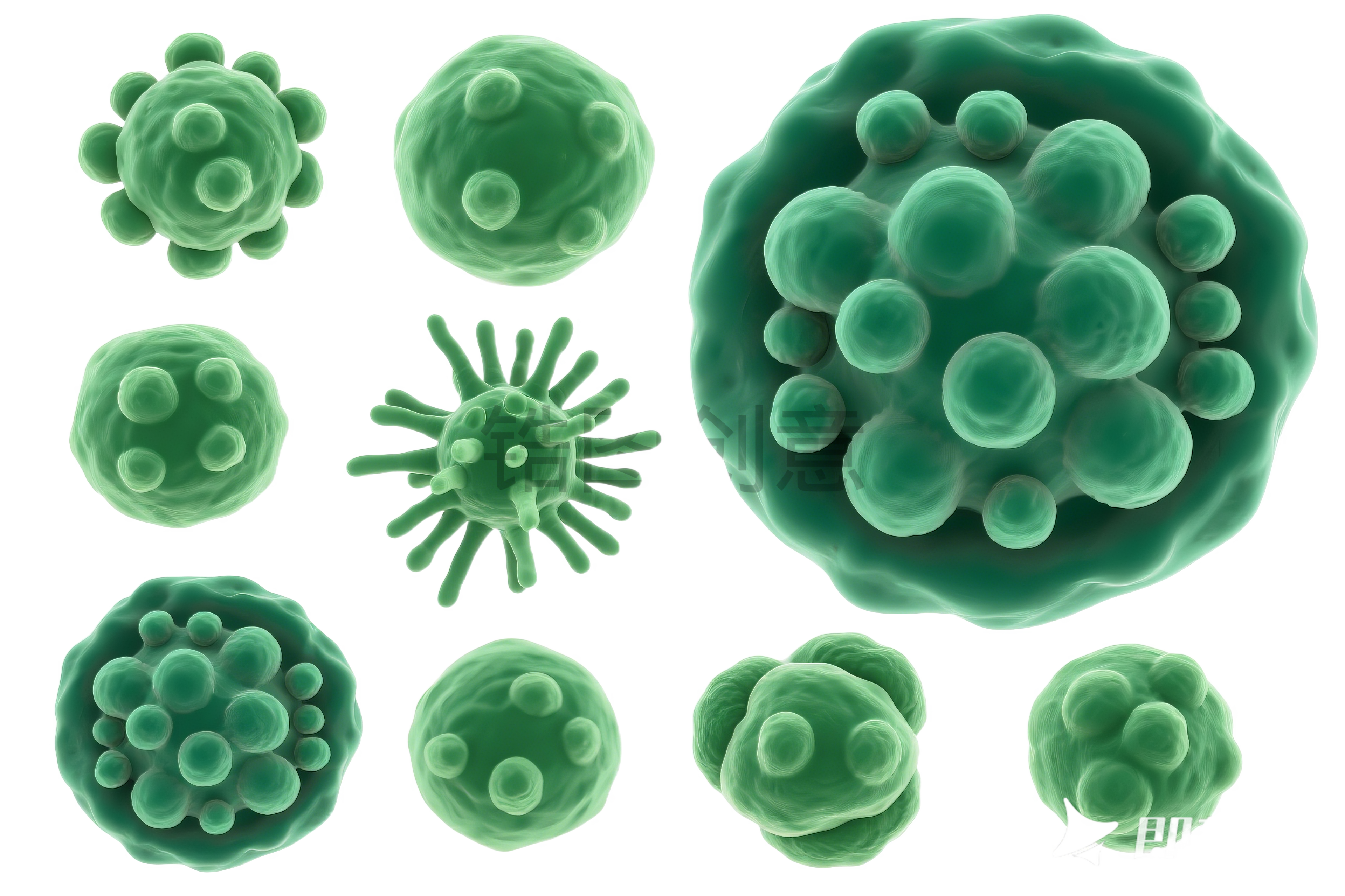 锆图创意-生物细胞免扣元素