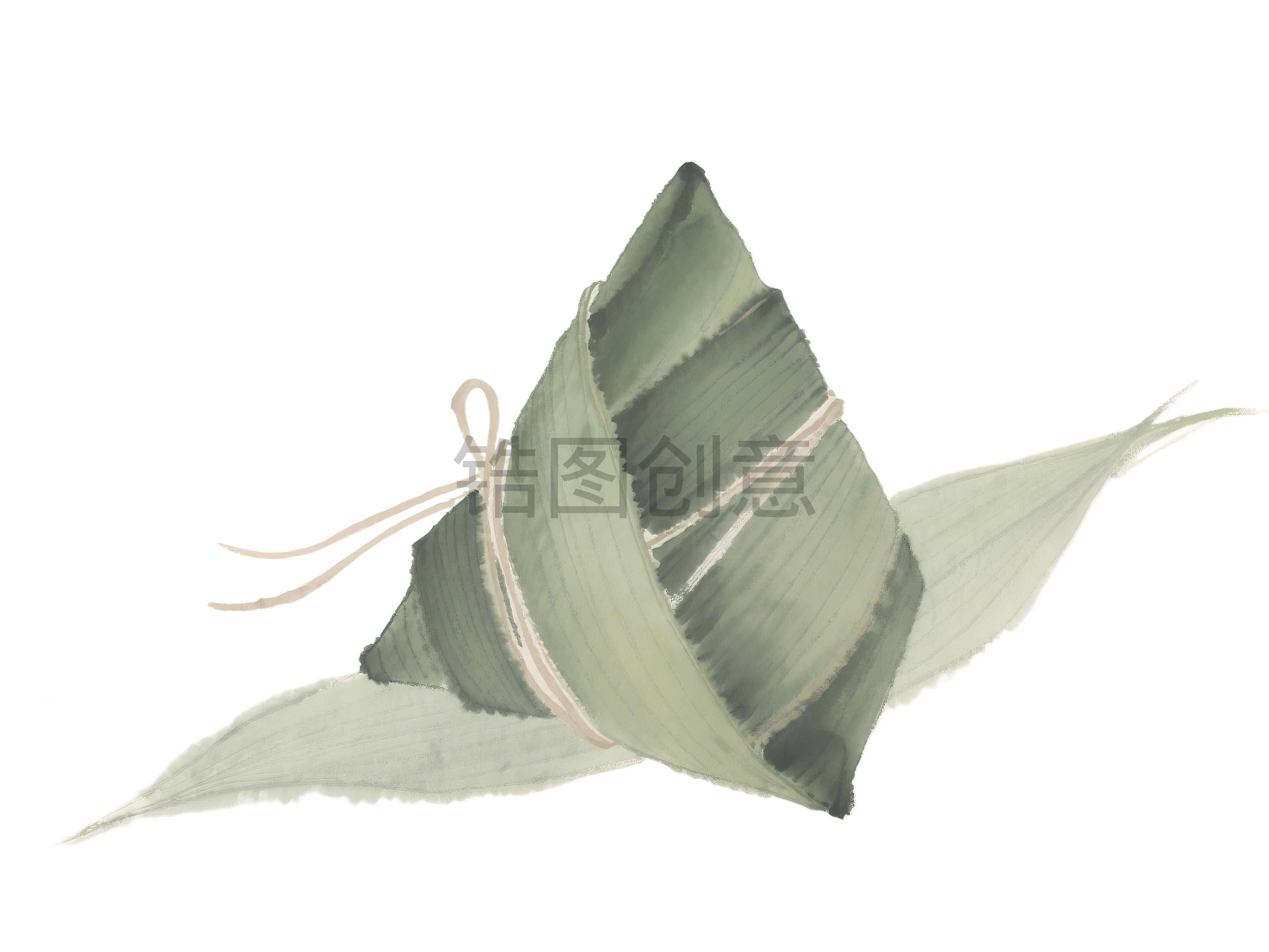 锆图创意-端午节水彩风格粽子免扣元素