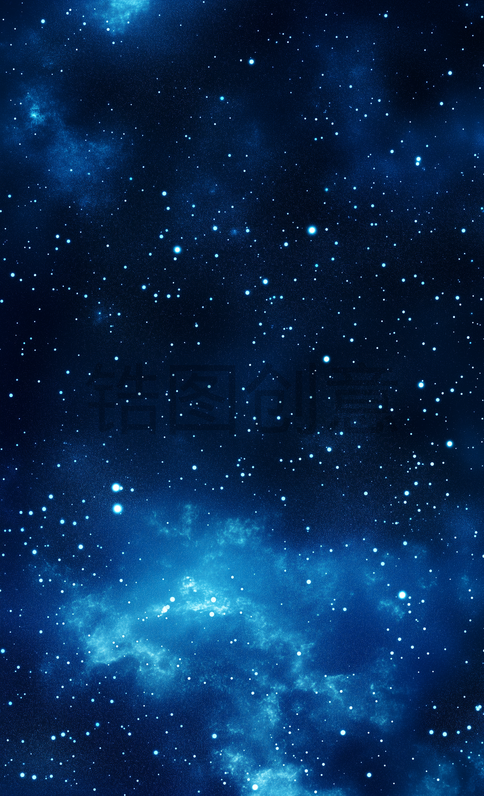极简风格，夜间，蓝天，星空，夜空，壁纸，插图