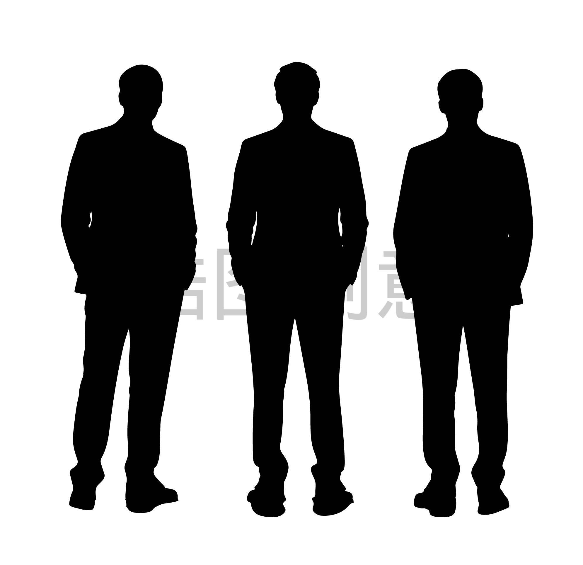 锆图创意-男人男性人物剪影