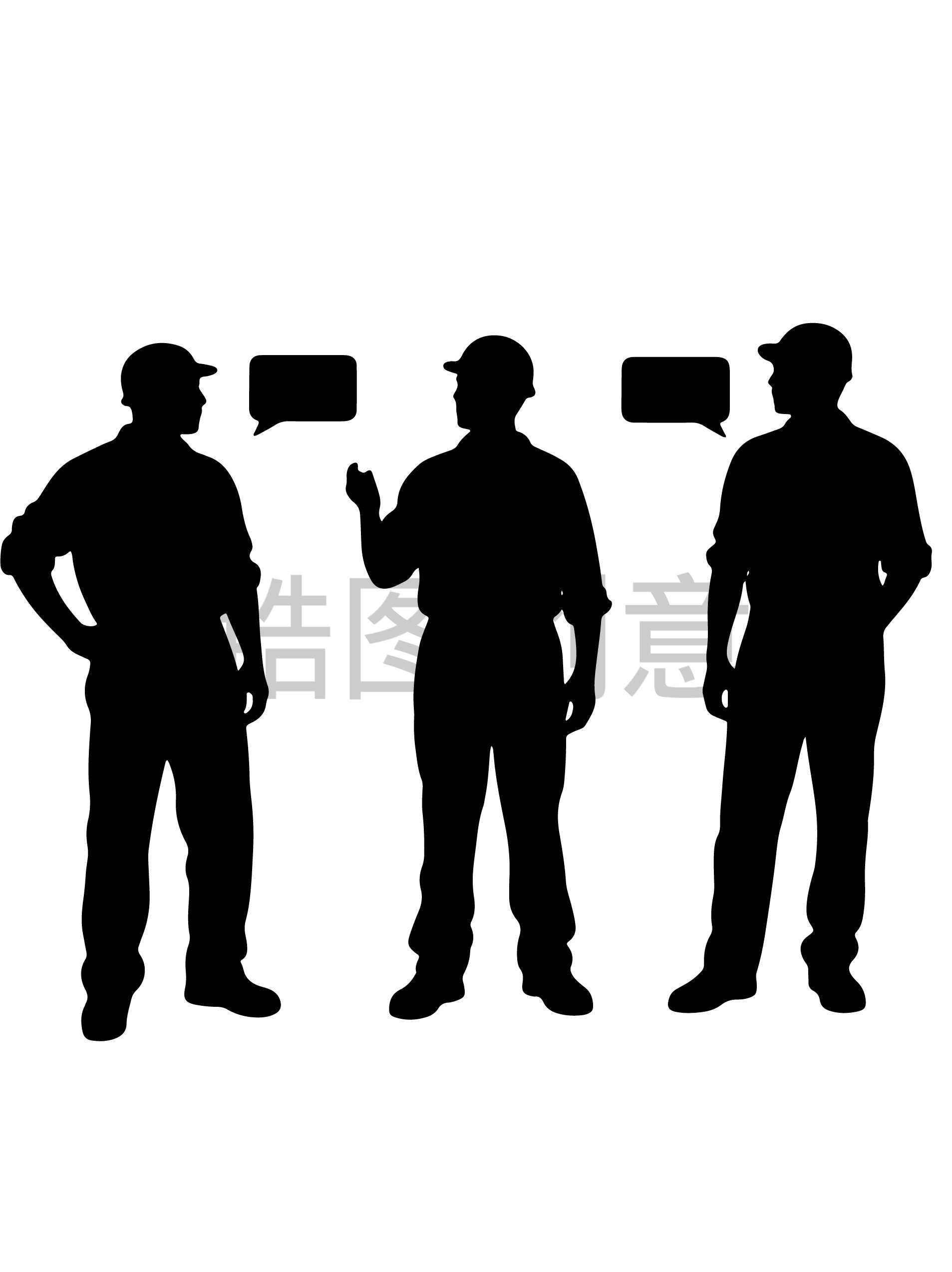 锆图创意-劳动节工人人物剪影