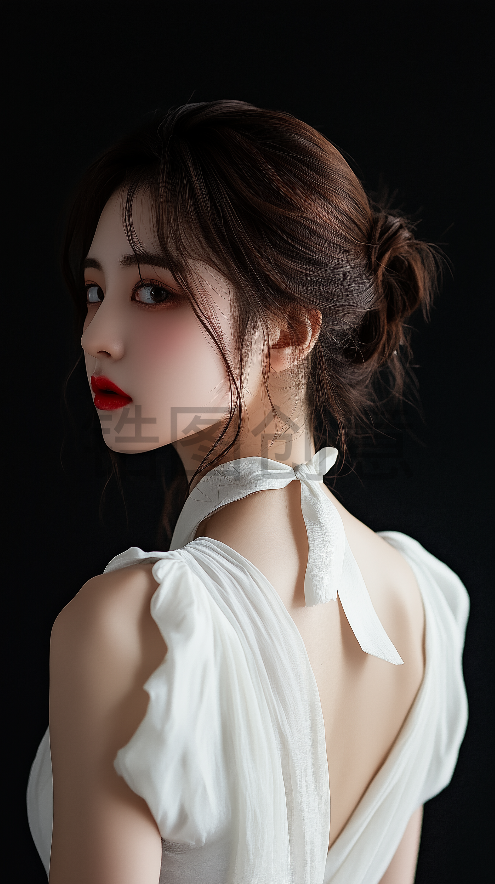 锆图创意-亚洲人像化妆美业美发美妆彩妆整容美容护肤明星肤感质感人物模特侧脸
