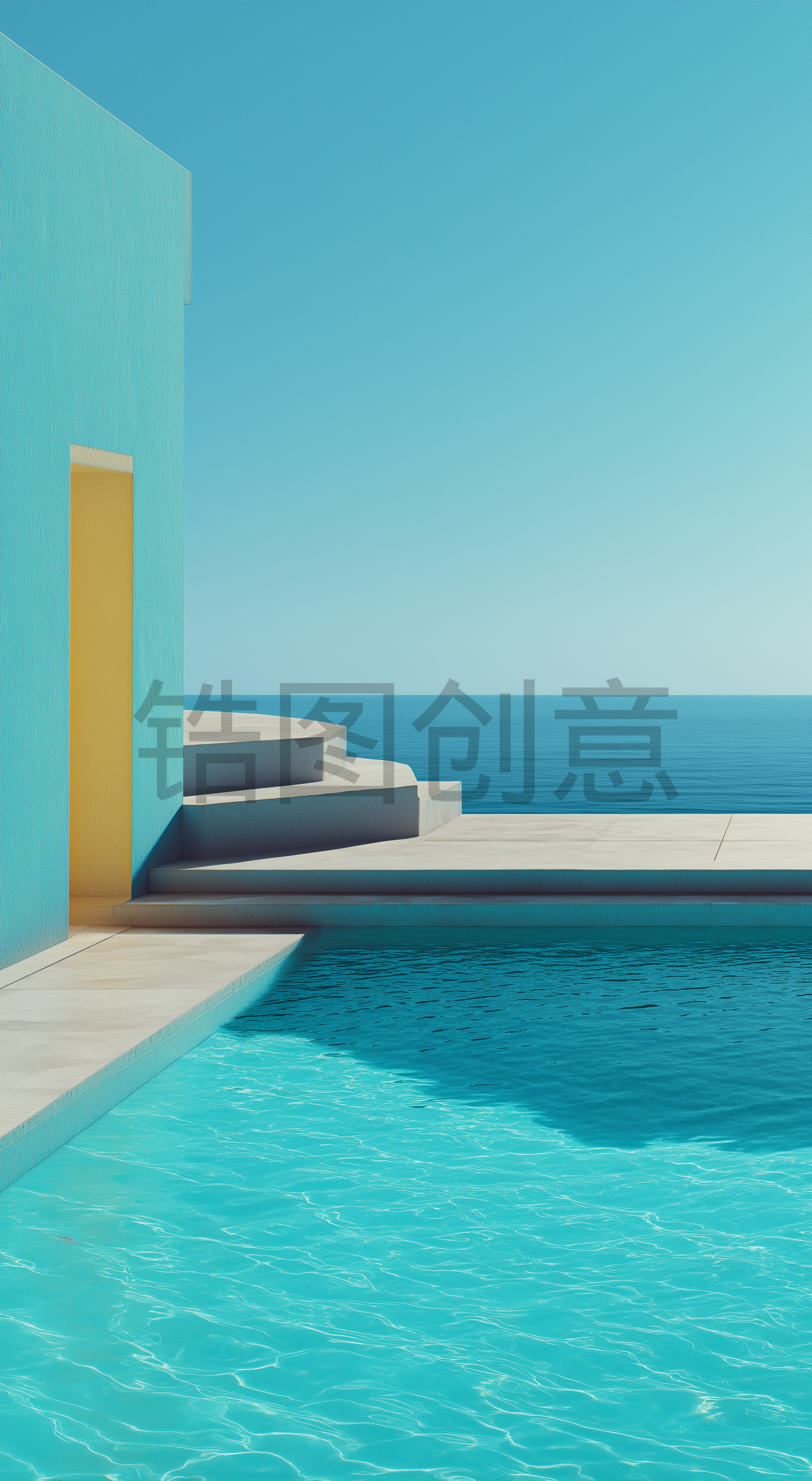 夏季清凉泳池背景