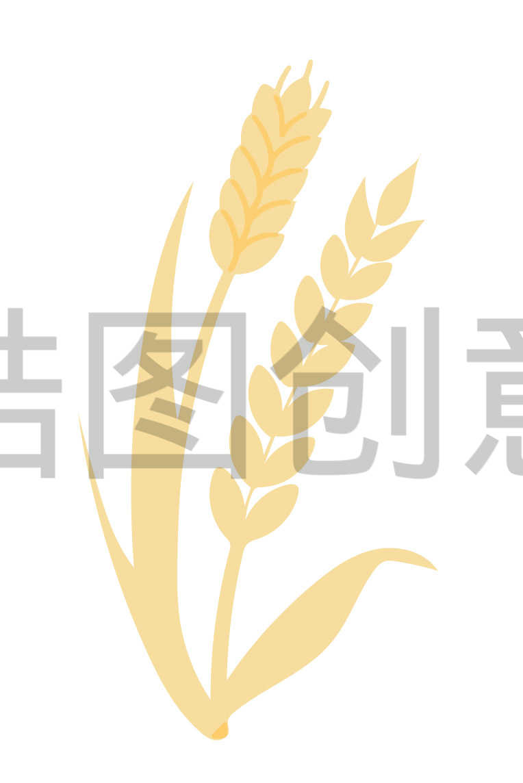 小满芒种小麦麦子扁平元素