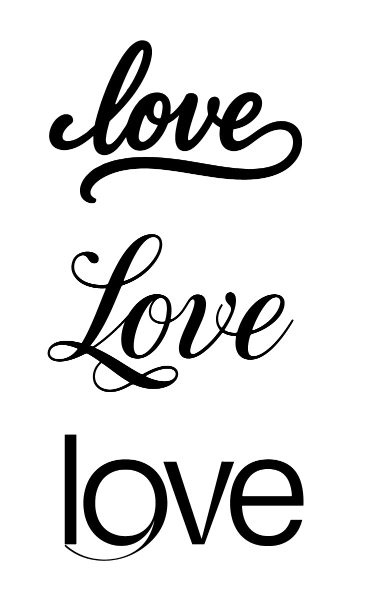 520告白日文字love手写字体