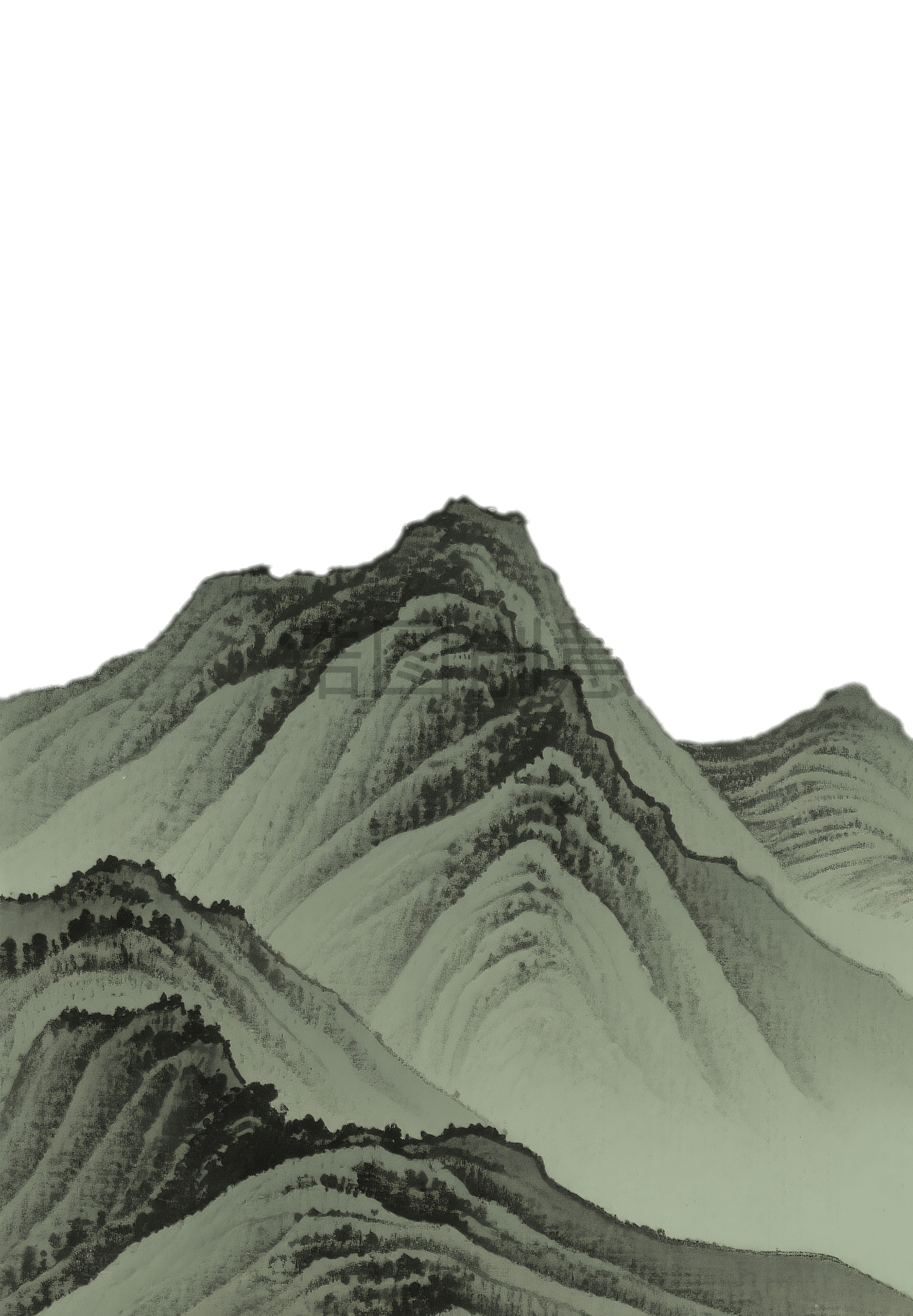 锆图创意-中国风古风大山山岭山水免扣png元素