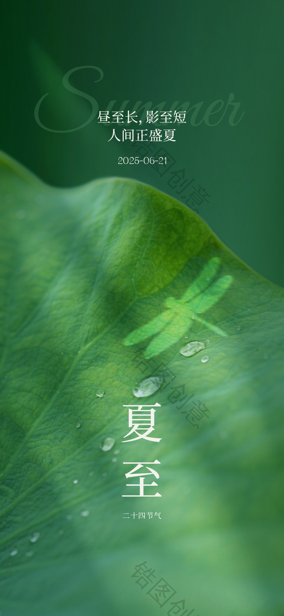 夏至大暑小暑夏日节气海报