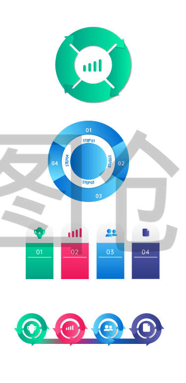 矢量数据可视化图表元素