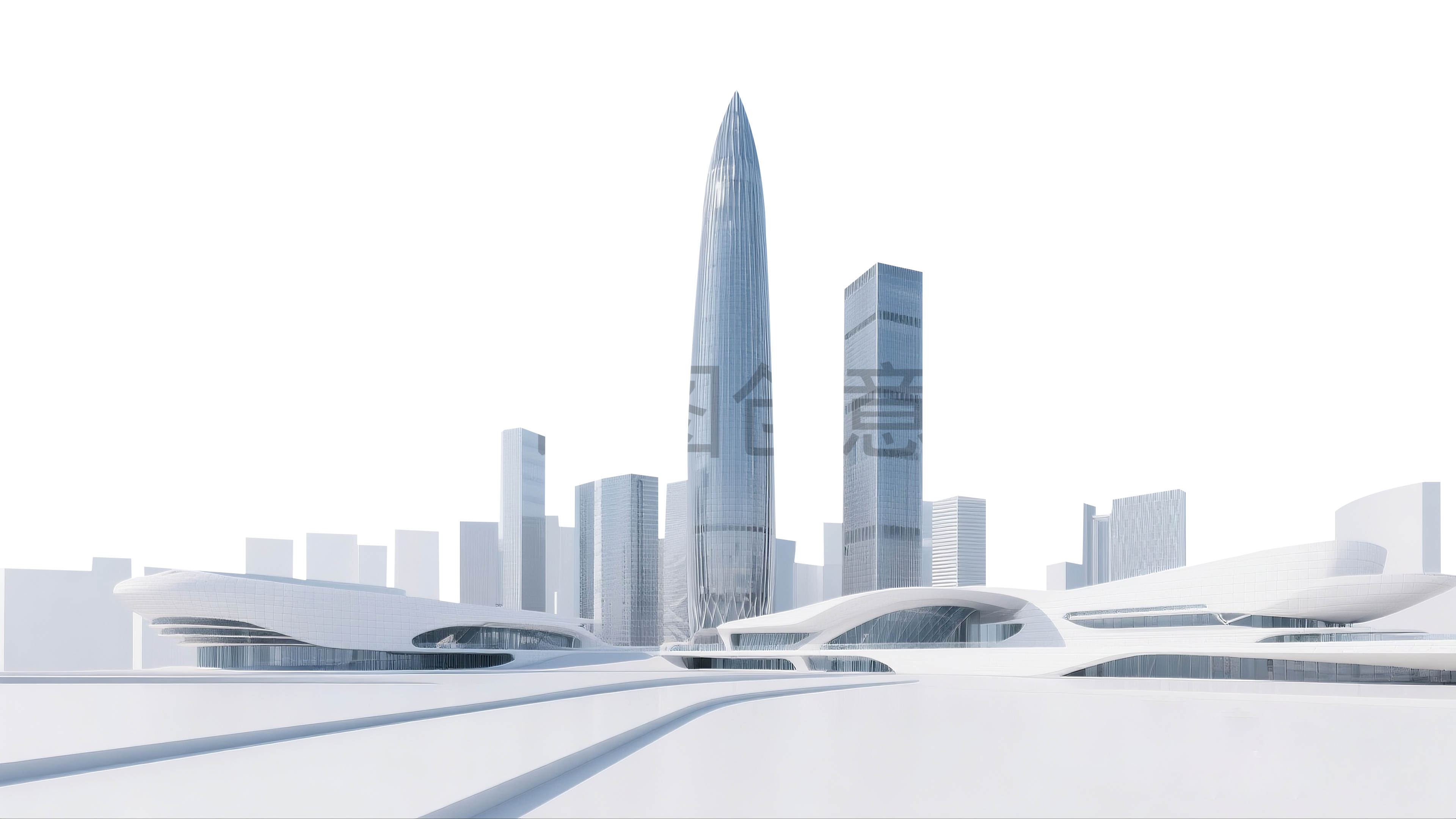 深圳合成城市建筑免扣png元素