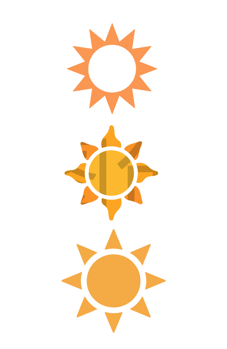 锆图-太阳卡通矢量元素