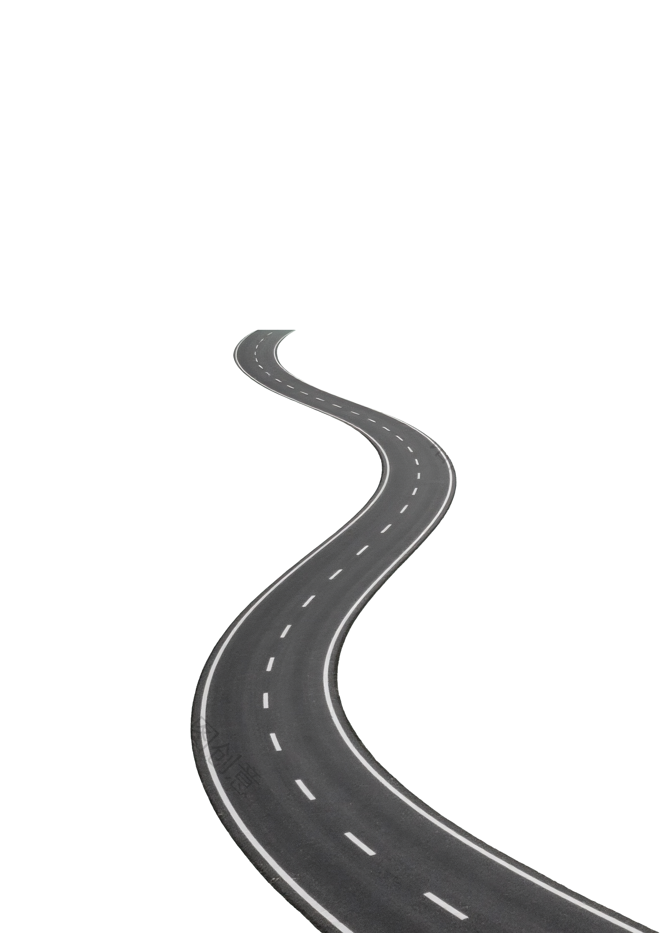 锆图-弯曲路公路交通道路免扣png元素