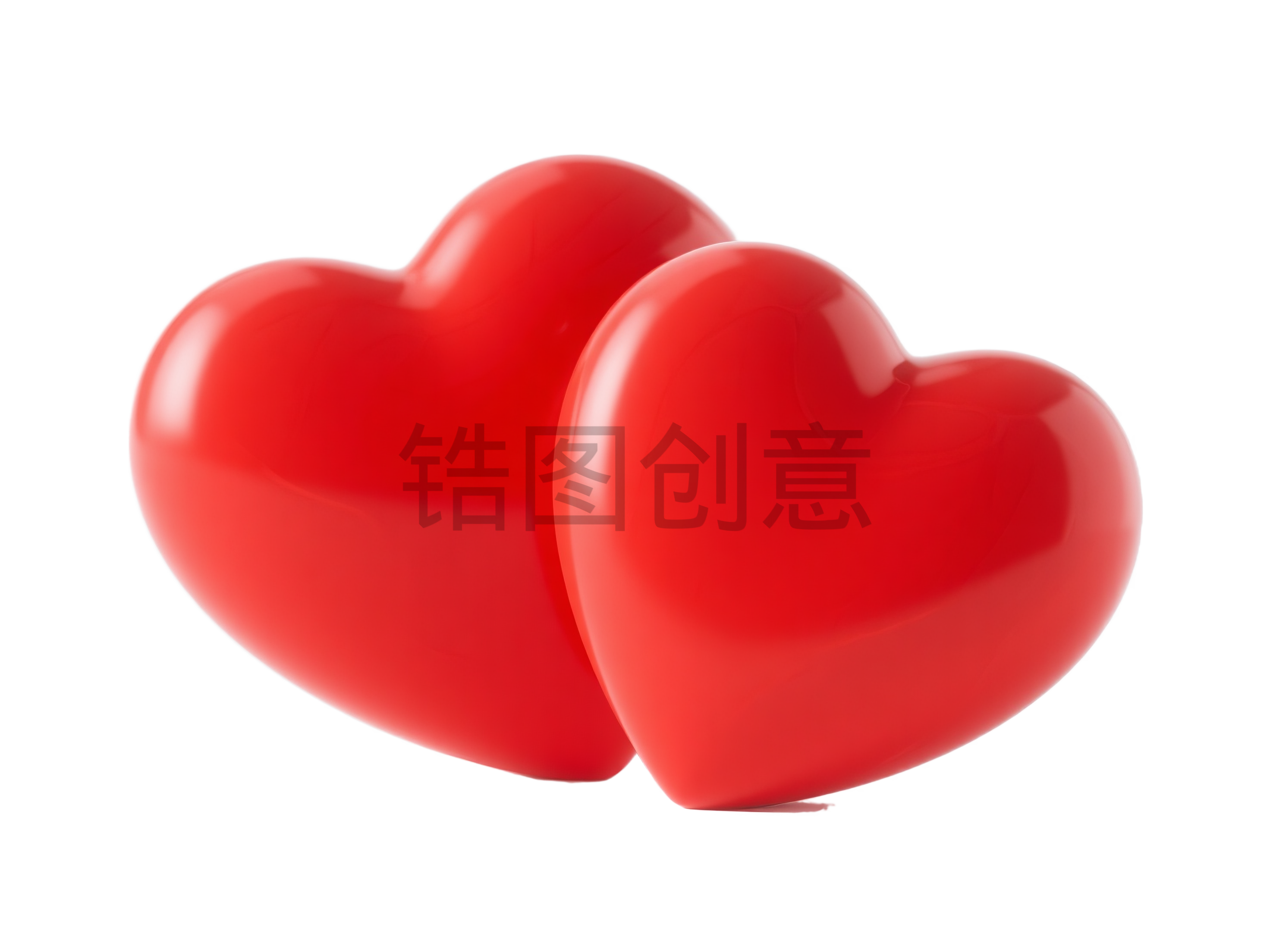 3d爱心爱情感恩的心元素