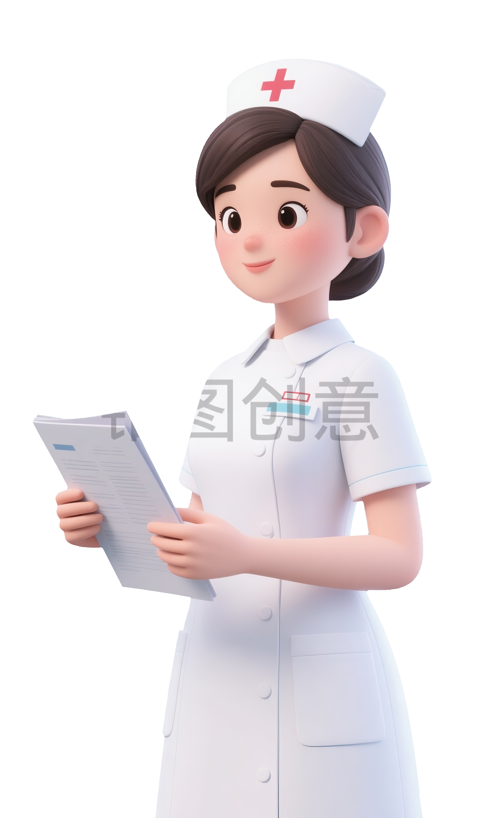 卡通医护工作人员护士免扣png元素