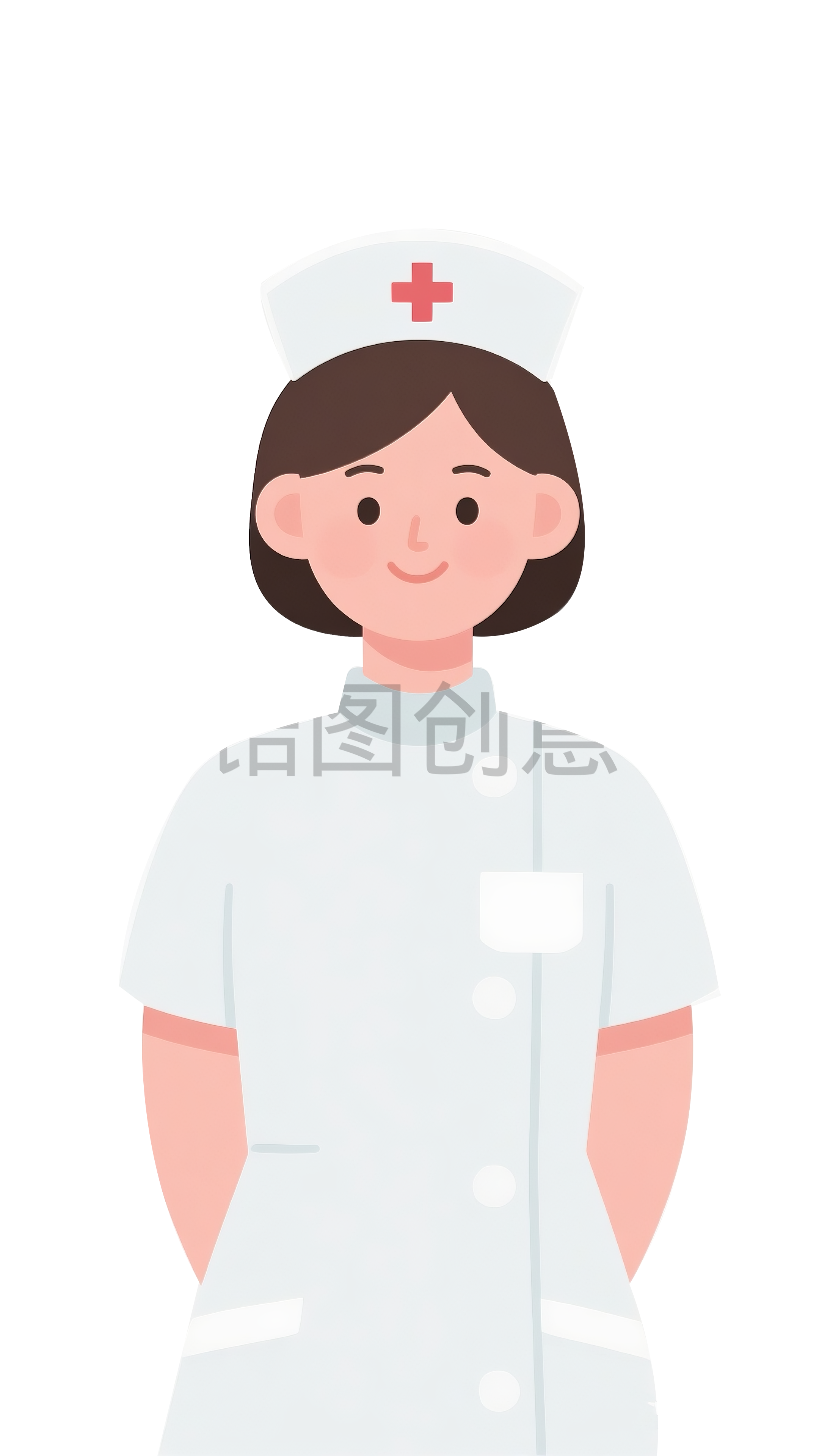 医护人员护士扁平插画png免扣元素