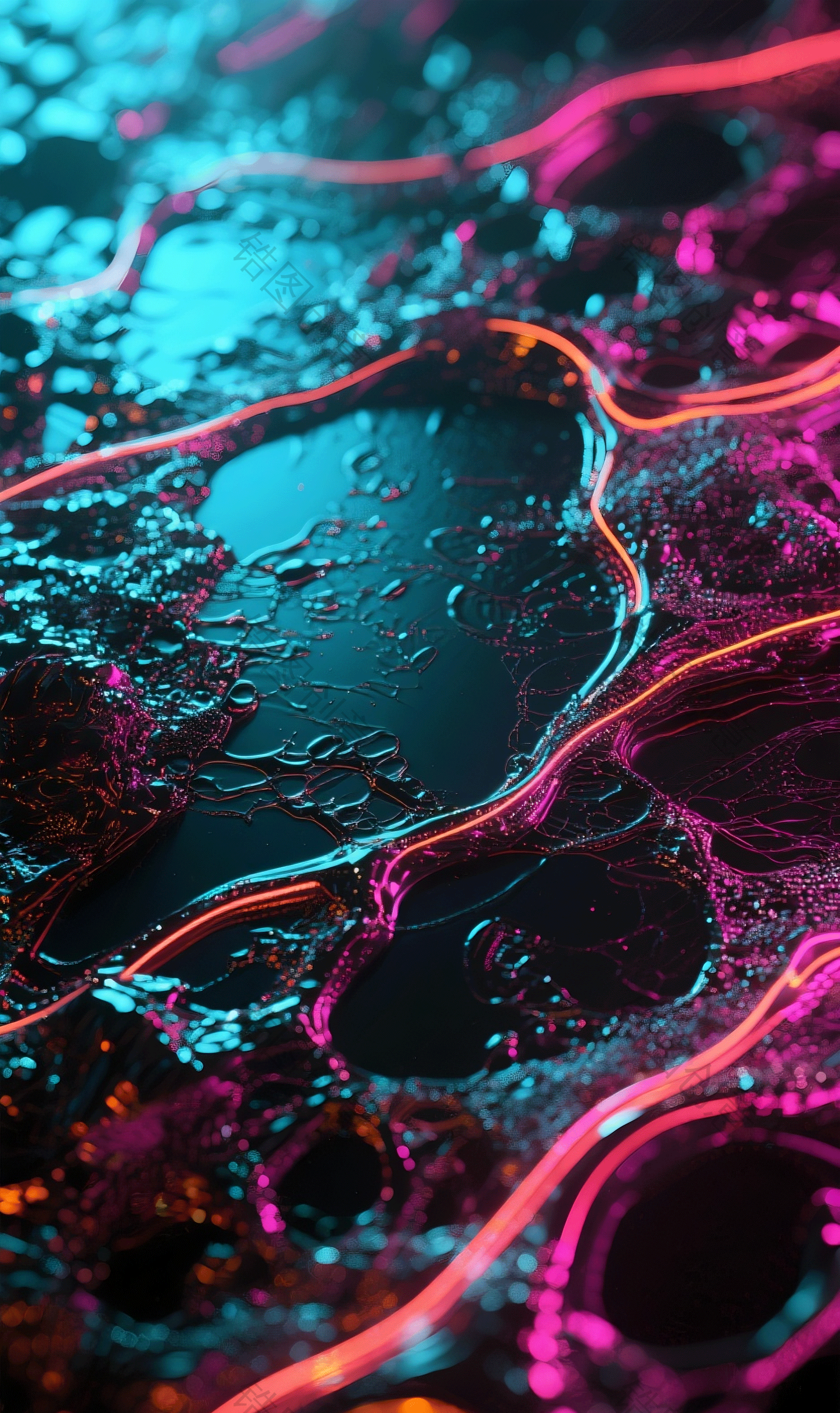 深色酸性抽象质感背景