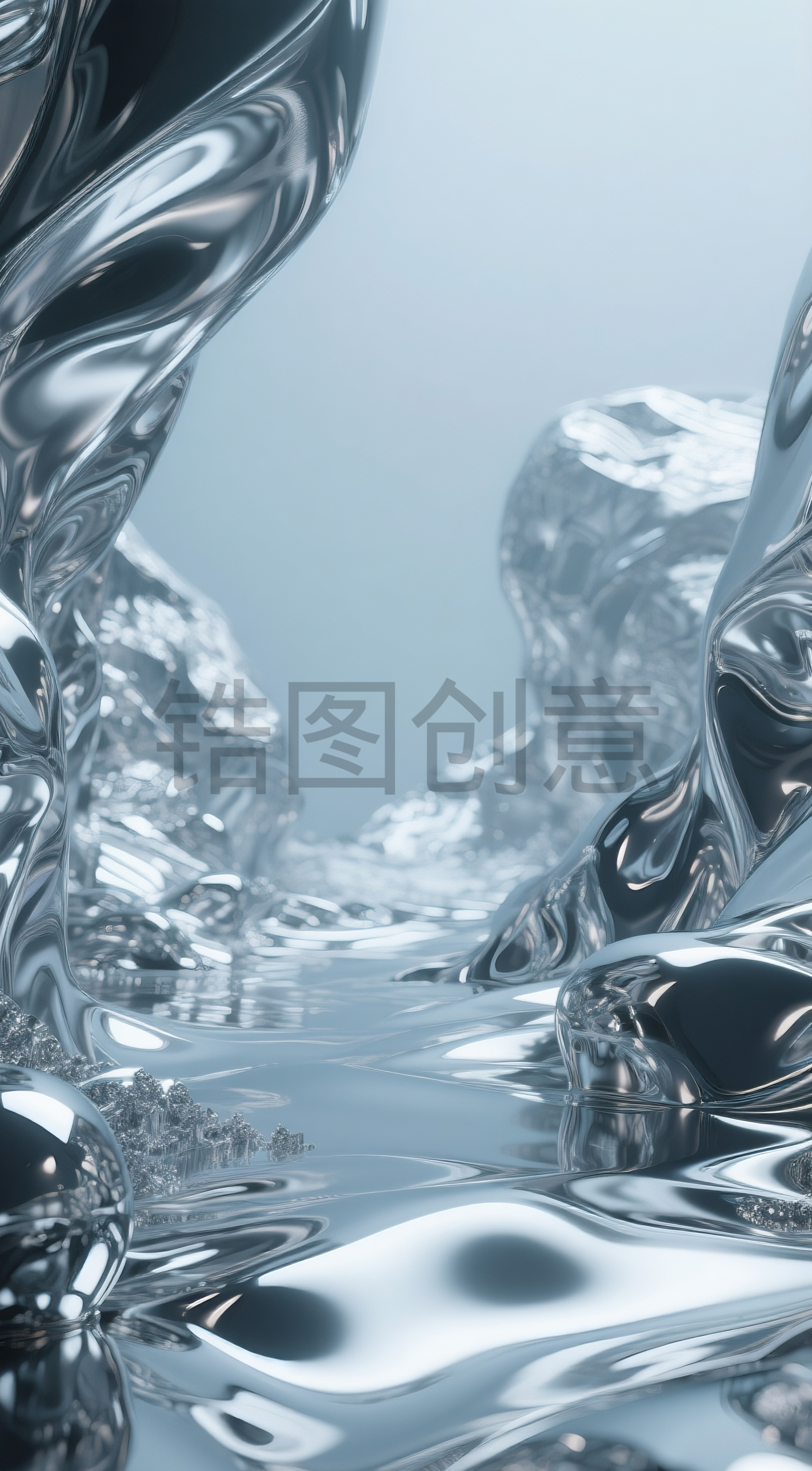 银色抽象质感背景