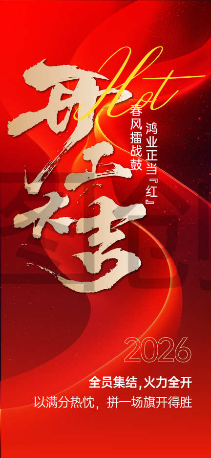 红稿开工大吉激励海报