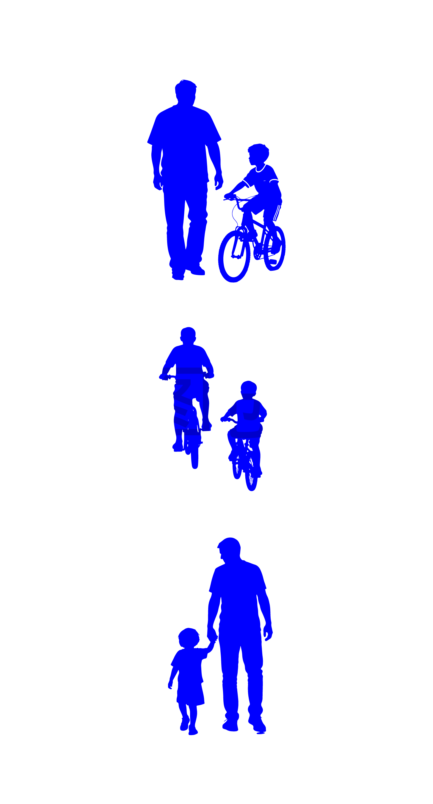 父亲节节日人物剪影元素