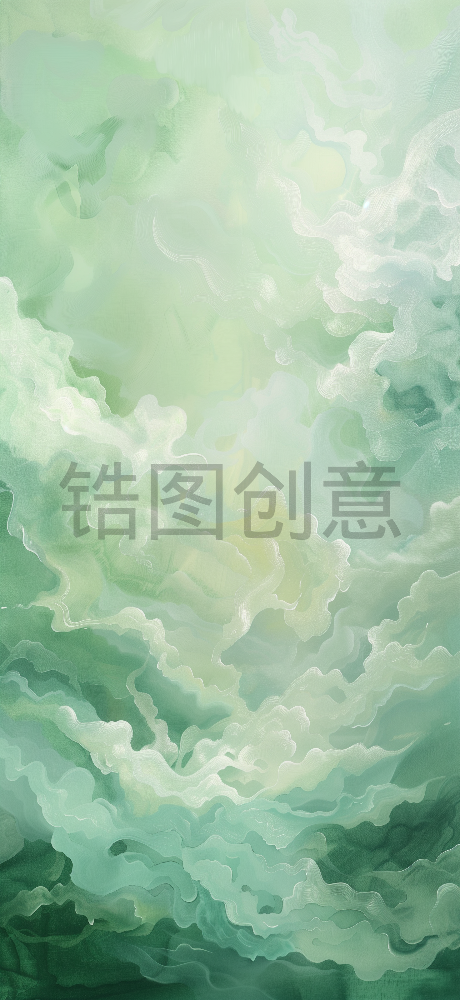 绿色水彩油画肌理笔触纹理背景