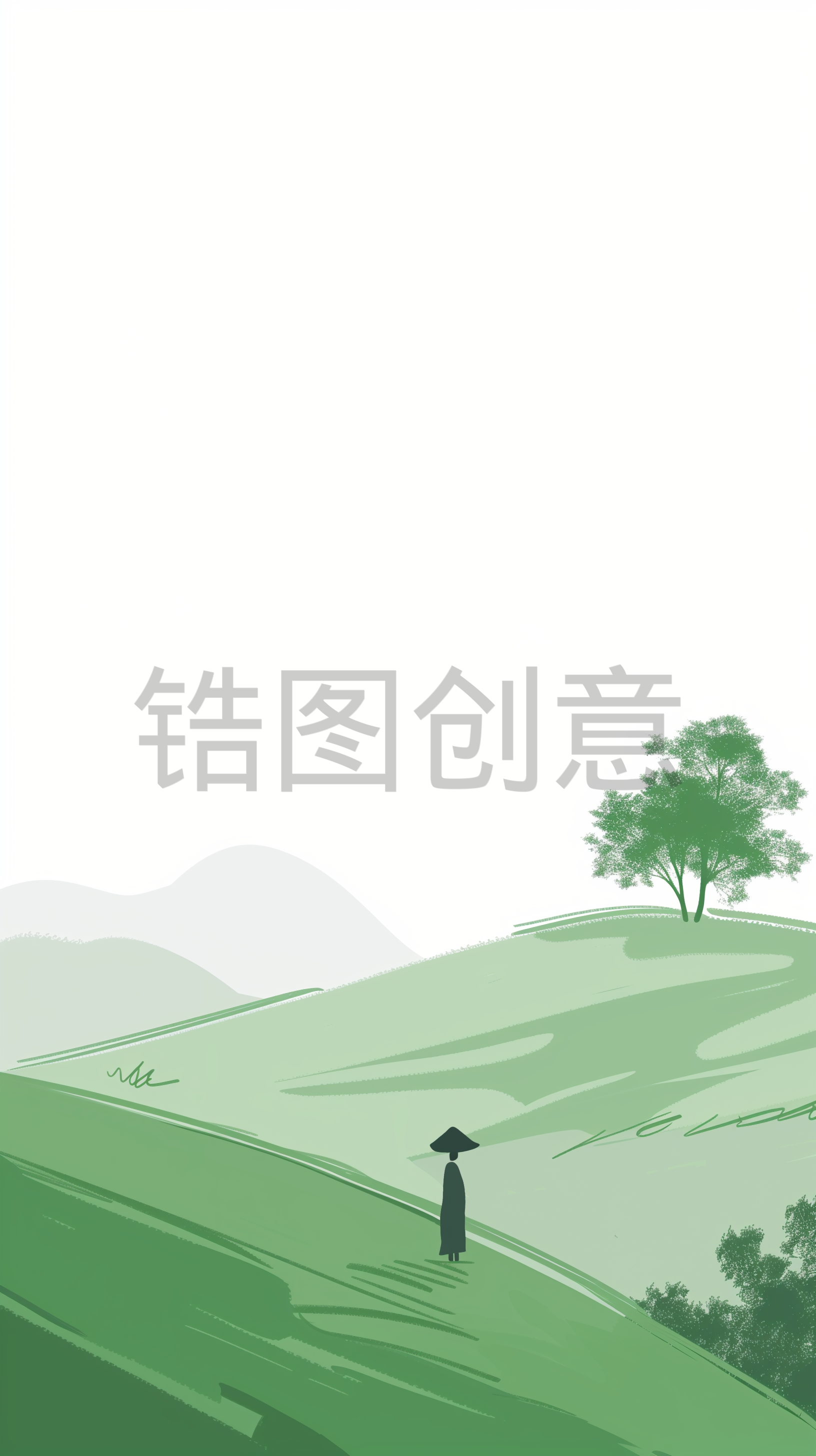 春天，绿色，清新，蓝天，白云，绿草，春，春天，新绿，春天背景 ，意境