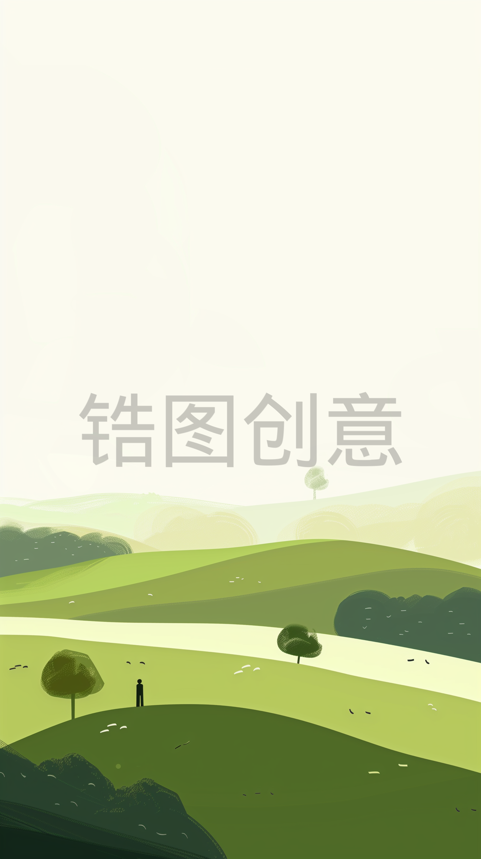 春天，绿色，清新，蓝天，白云，绿草，春，春天，新绿，春天背景 ，意境