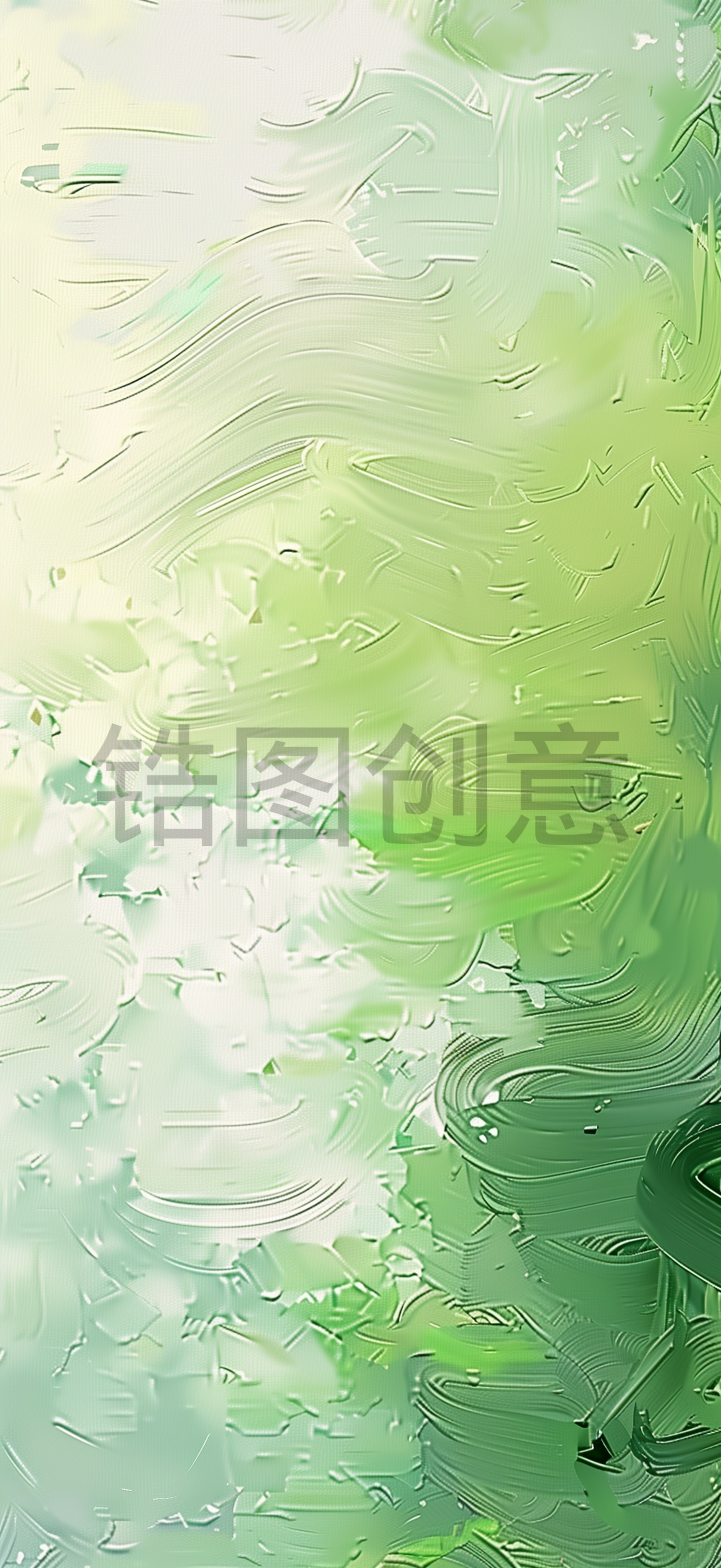 绿色水彩油画肌理感简约背景