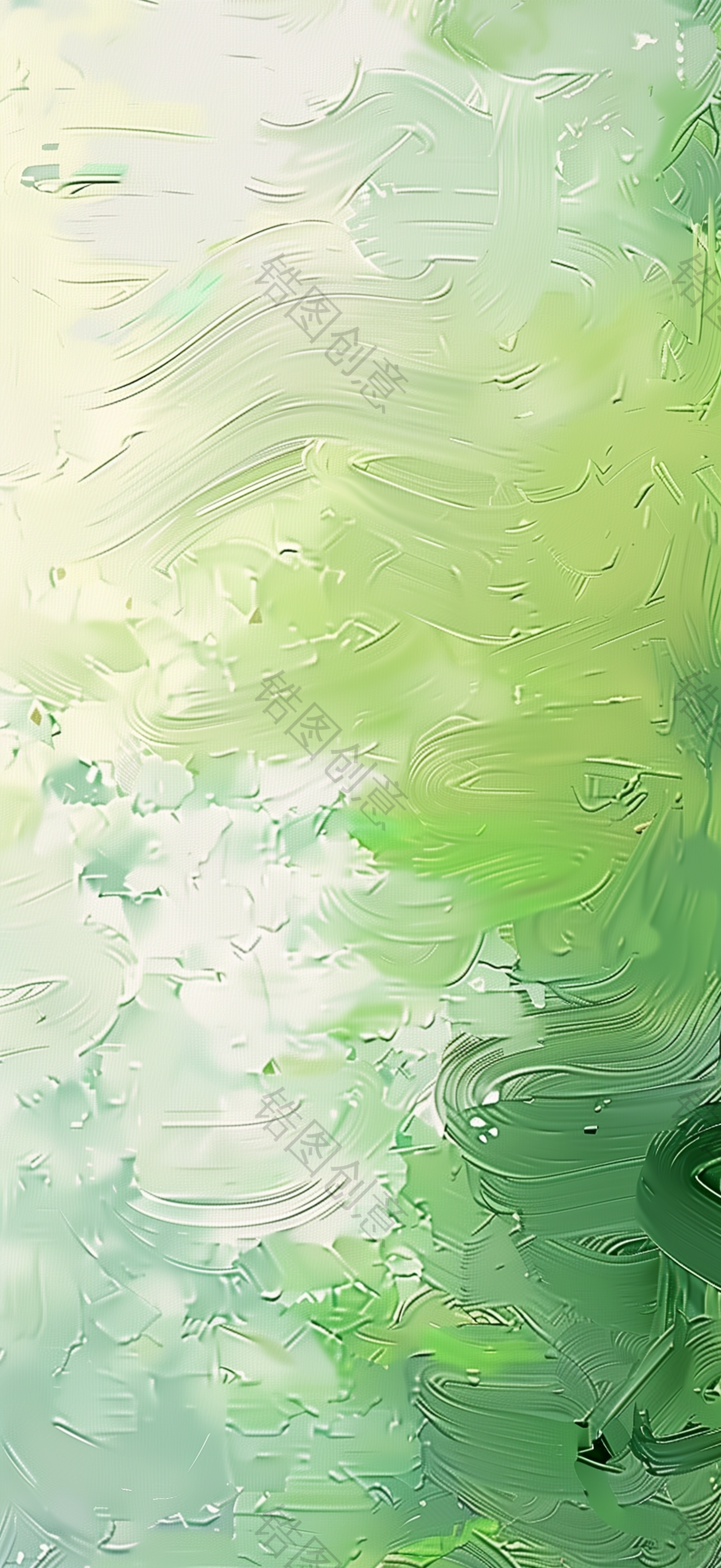 绿色水彩油画肌理感简约背景