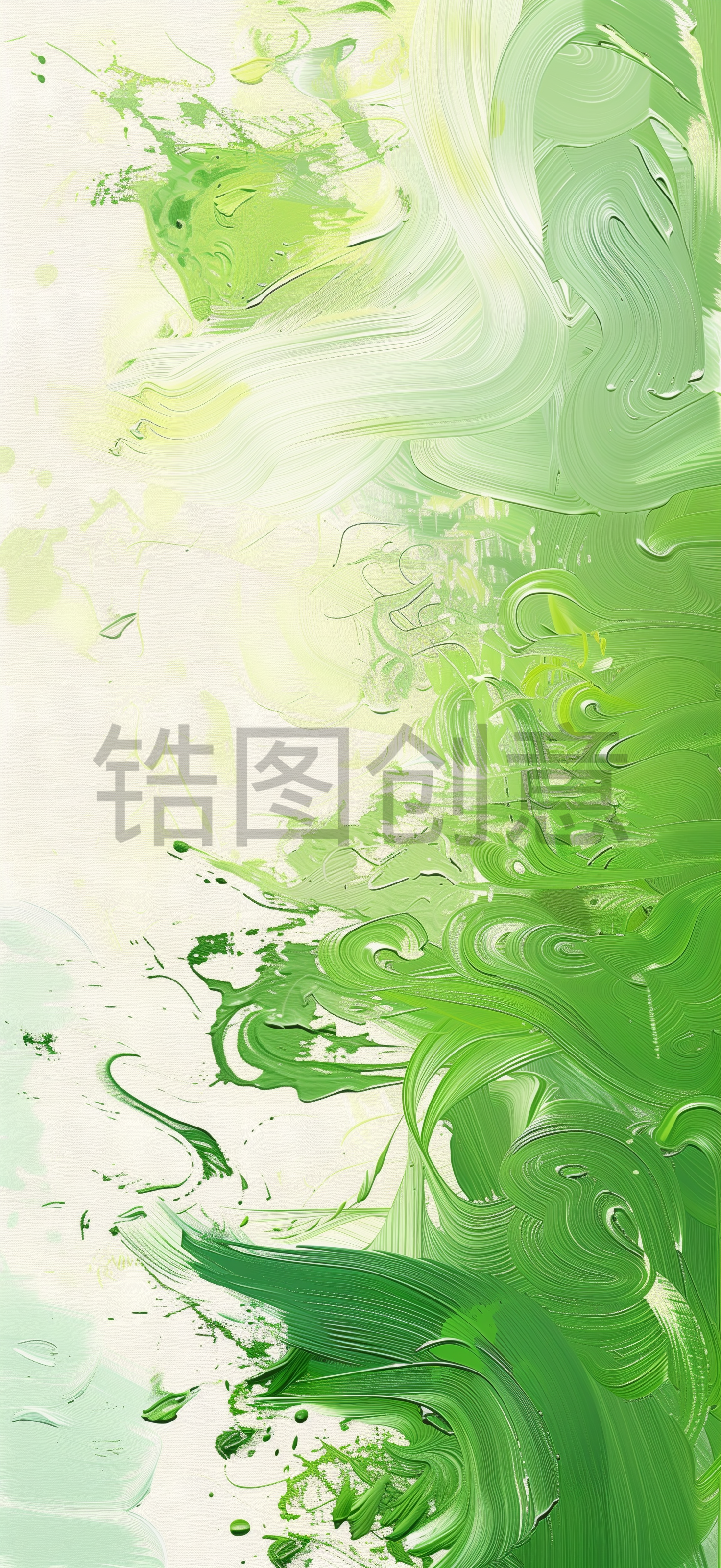 绿色水彩油画肌理笔触纹理背景