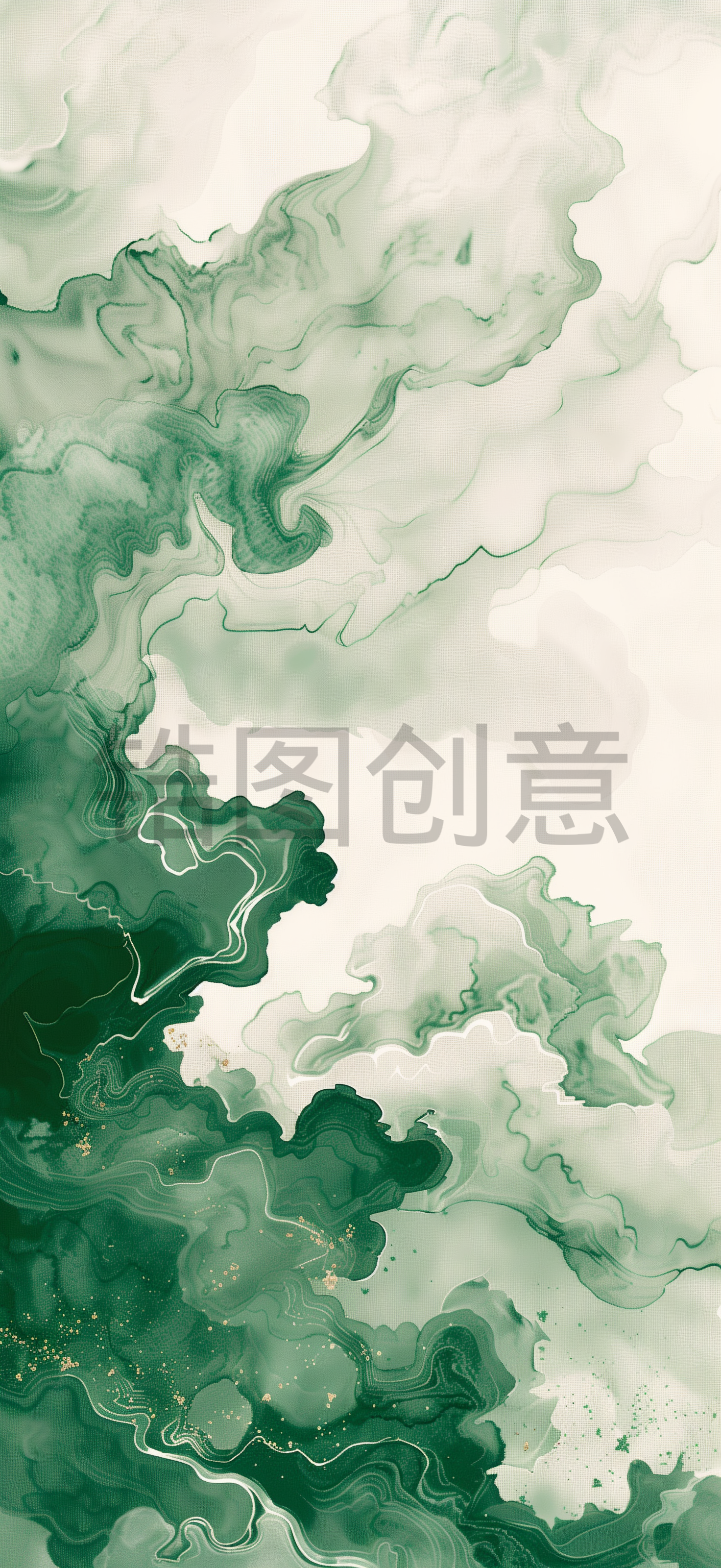 绿色水彩晕染肌理笔触纹理背景