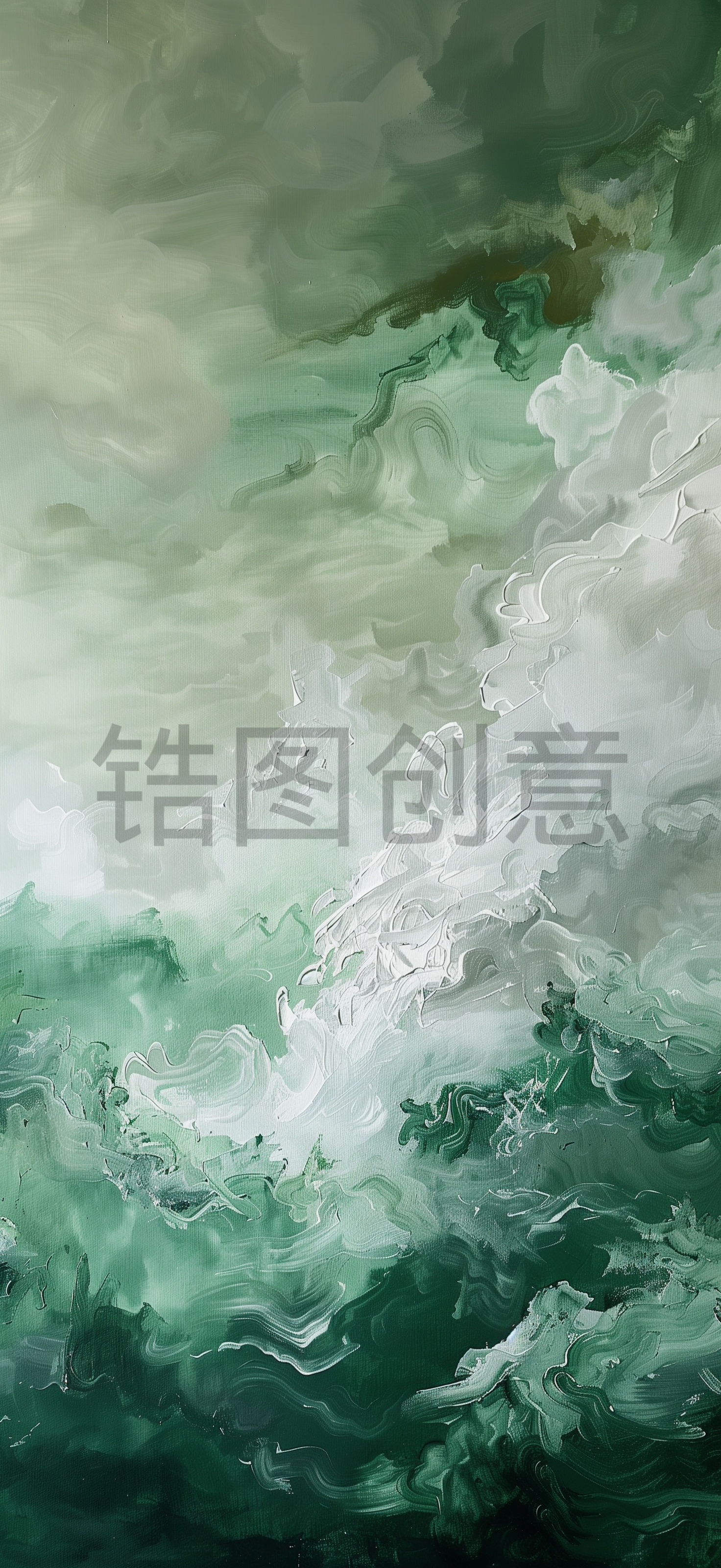 绿色水彩油画肌理笔触纹理背景