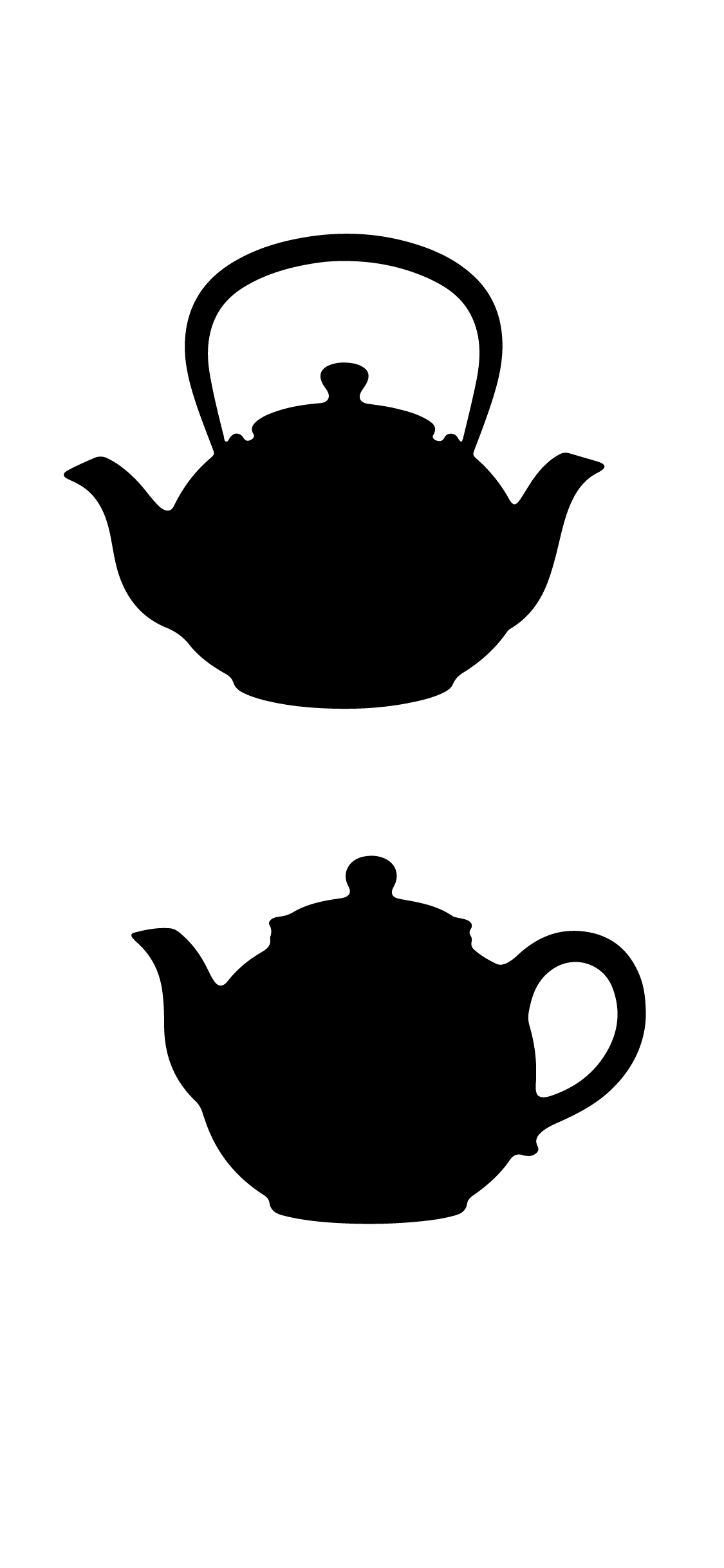东方文化茶壶剪影元素