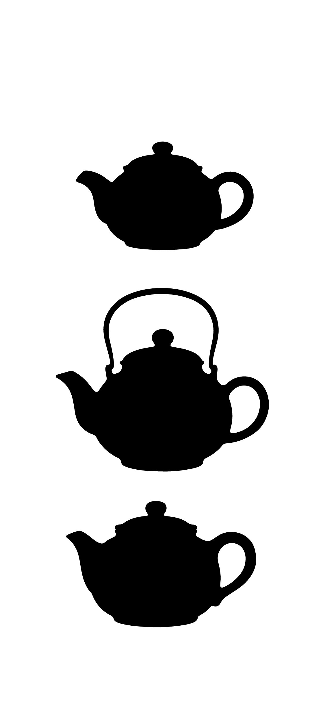 东方文化茶壶剪影元素
