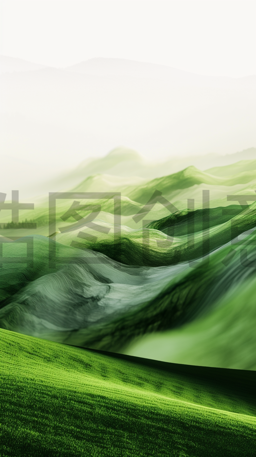 绿色抽象曲线纹理背景