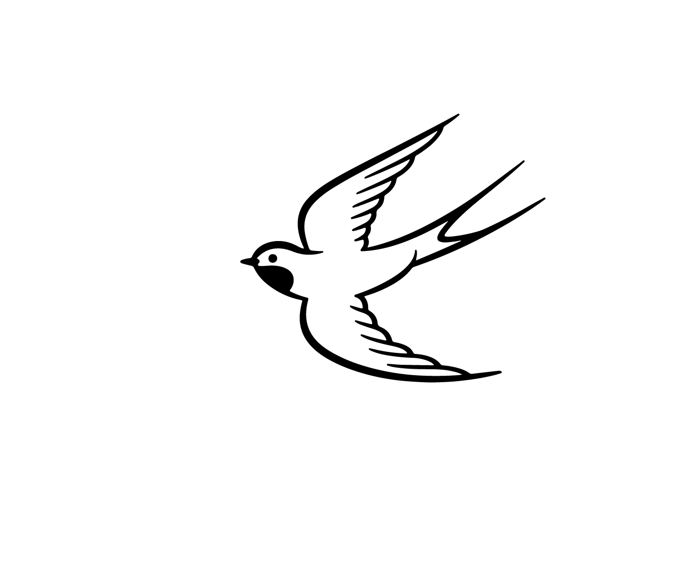 燕子线稿元素