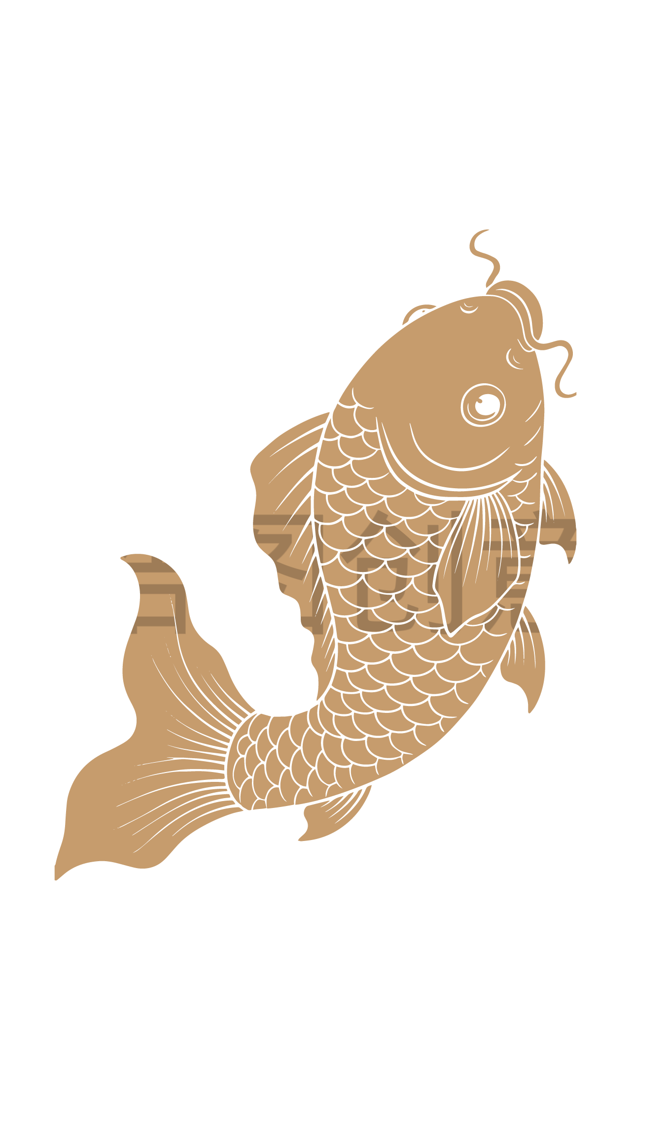 锦鲤鲤鱼线稿元素