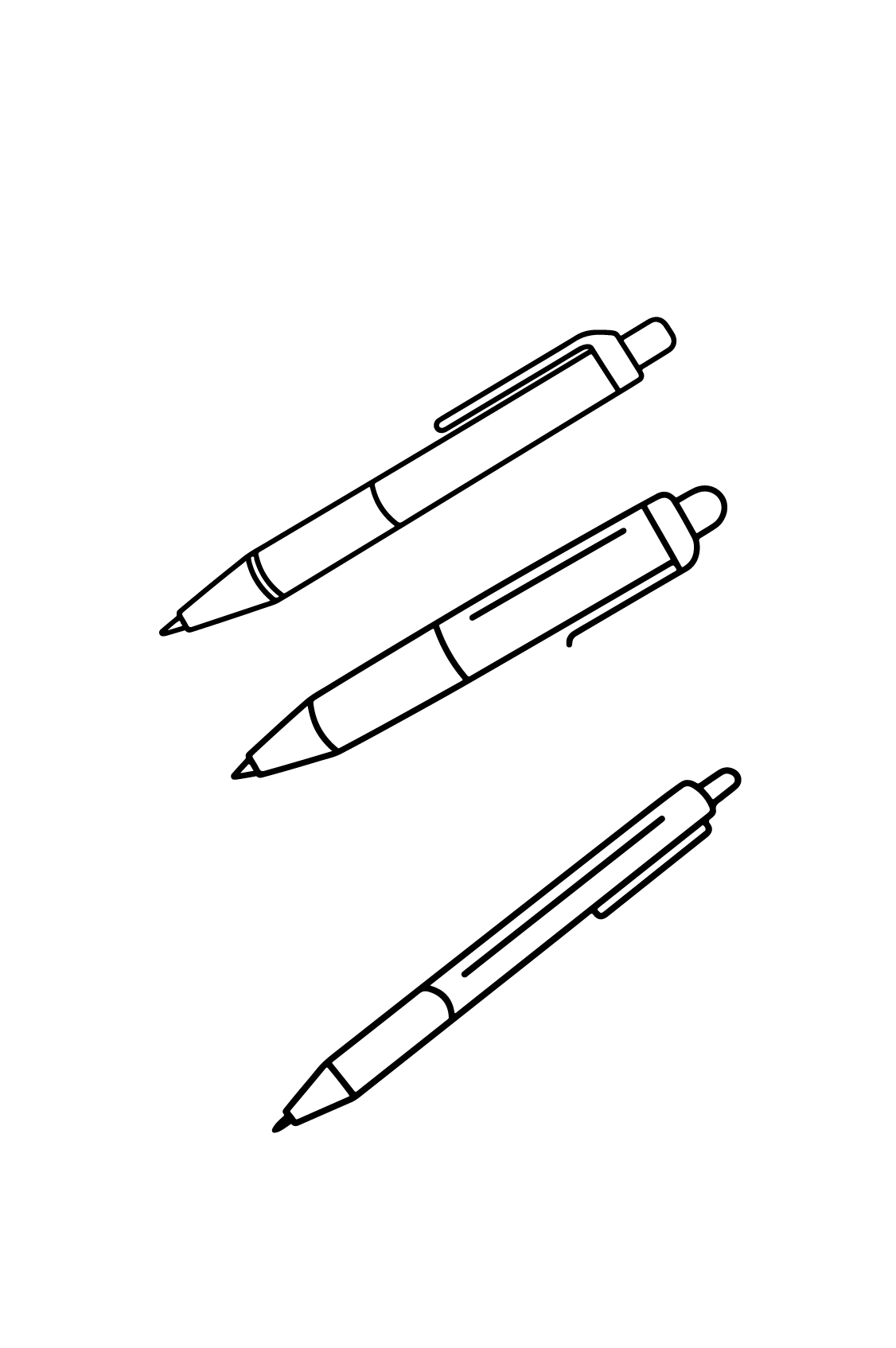 手绘线条感钢笔元素