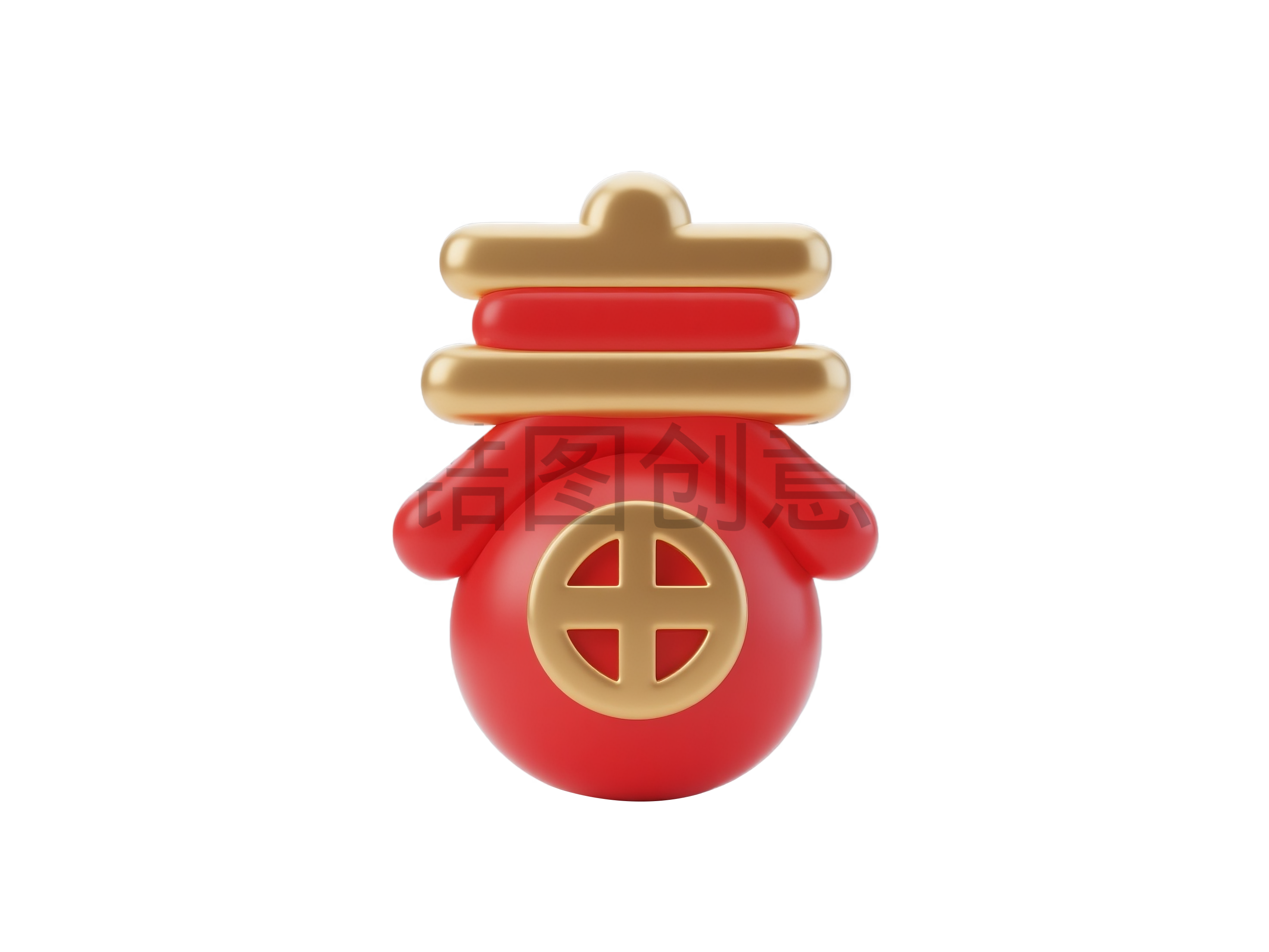 3d卡通新年点缀元素